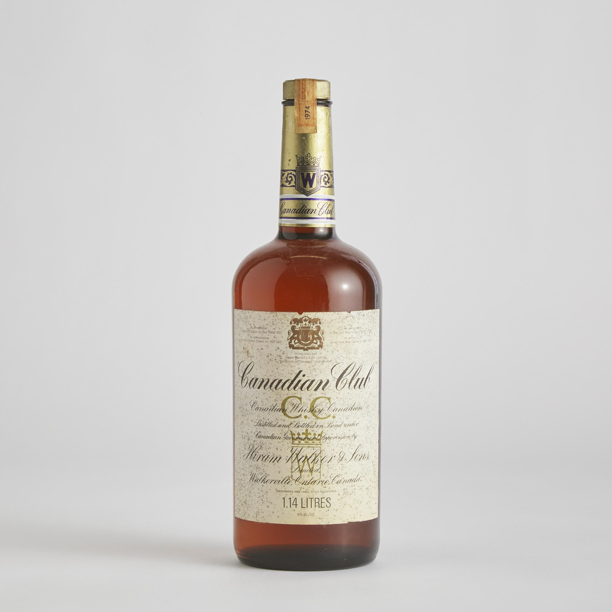 CANADIAN CLUB CANADIAN WHISKY (ONE 1.14 LITRES)