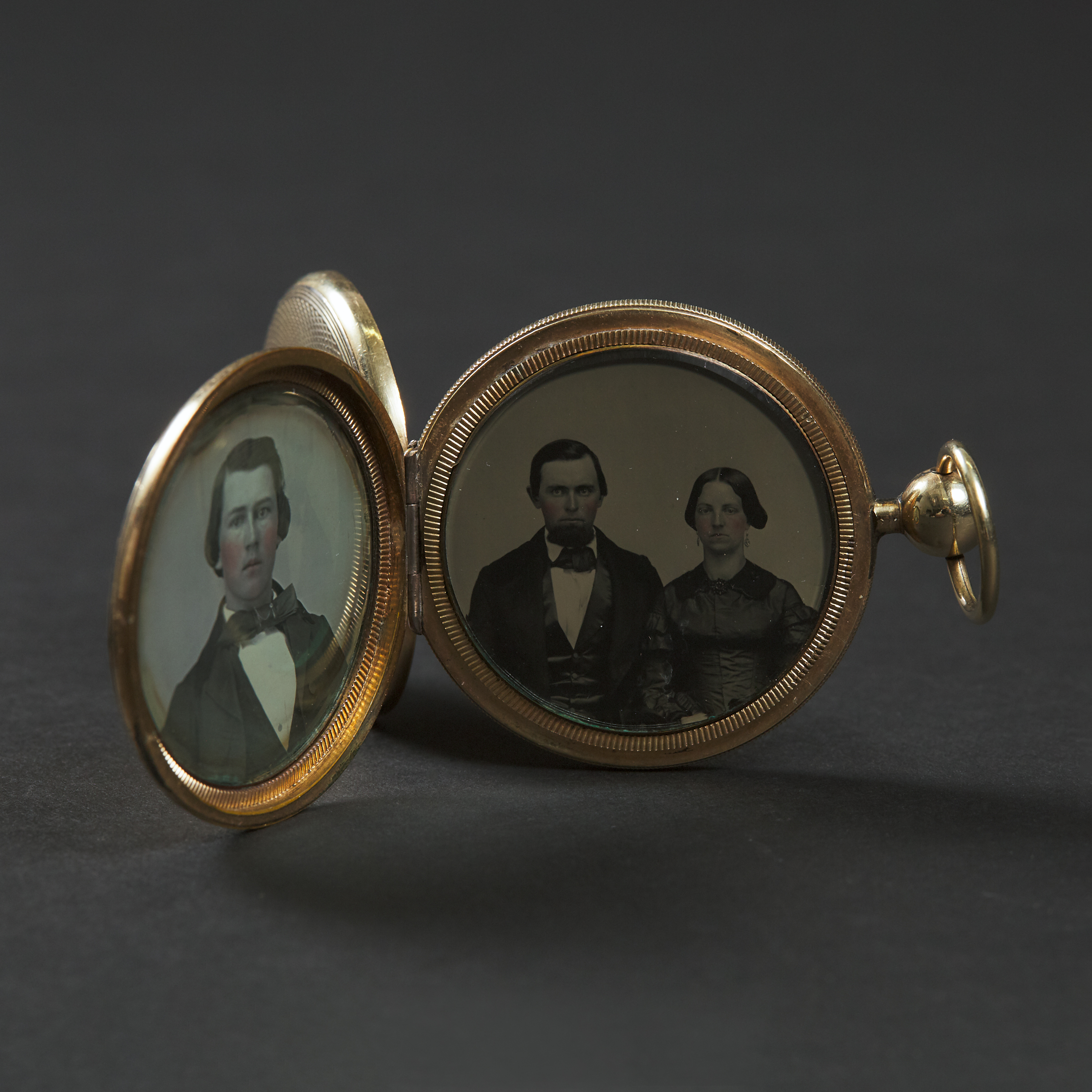 Gold Filled 'Hunter Case' Portrait Photograph Locket, c.1855