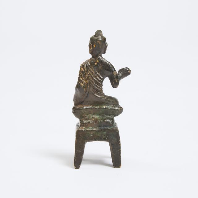 A Small Northern Qi-Style Bronze Figure of a Buddha, Possibly Song Dynasty