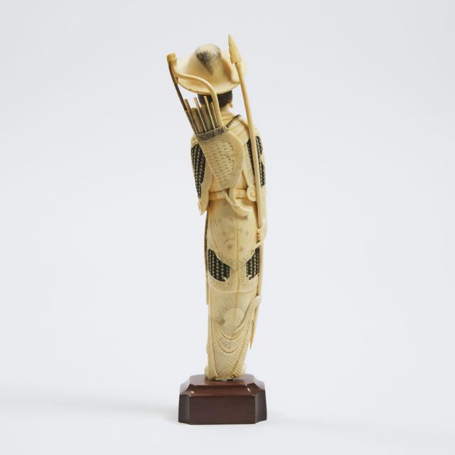 An Ivory Figure of a Female Warrior, Early 20th Century