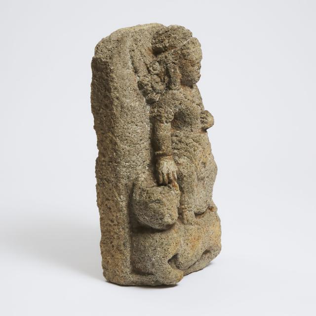 An Andesite Stele of Manjushri, Majapahit Empire, Java, 14th Century