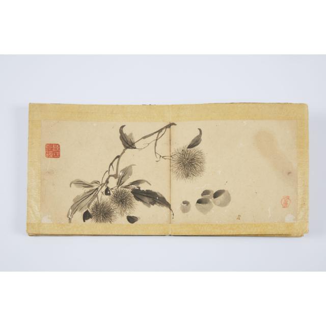 Attributed to Chen Daofu (Chen Chun/Shun, 1483-1544), An Album of Ten Paintings of Fruits