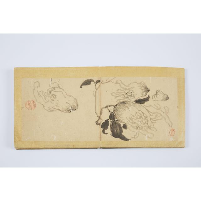Attributed to Chen Daofu (Chen Chun/Shun, 1483-1544), An Album of Ten Paintings of Fruits