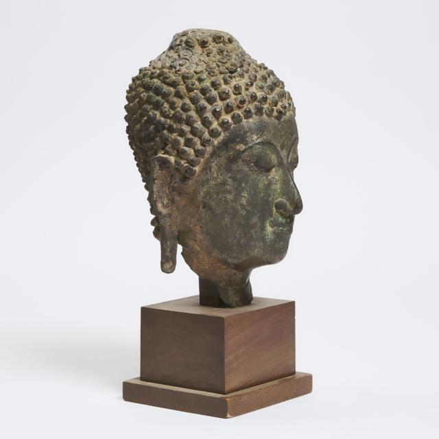 A Massive Thai Bronze Head of Buddha, 18th/19th Century