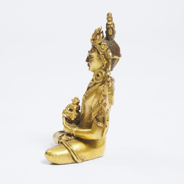 A Gilt Bronze Figure of Amitayus, China, 18th Century