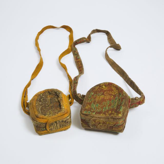 Two Tibetan Portable Amulet Boxes (Gau), 19th Century