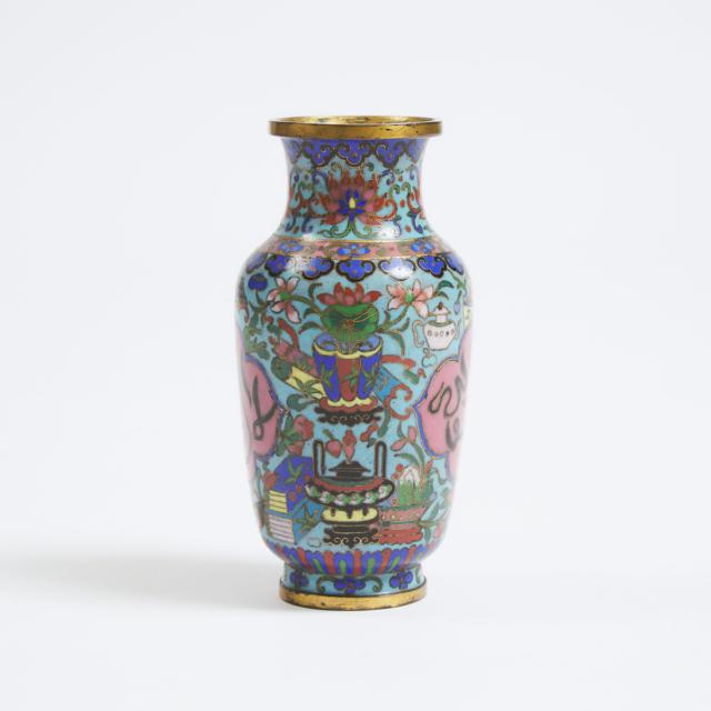 A Chinese Cloisonné Enamel Vase for the Islamic Market, 19th Century