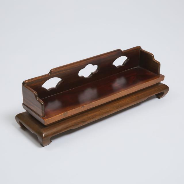 An Ivory Figure of a Reclining Nude, 'Medicine/Doctor's Doll', Together With a Rosewood Stand, Mid 20th Century