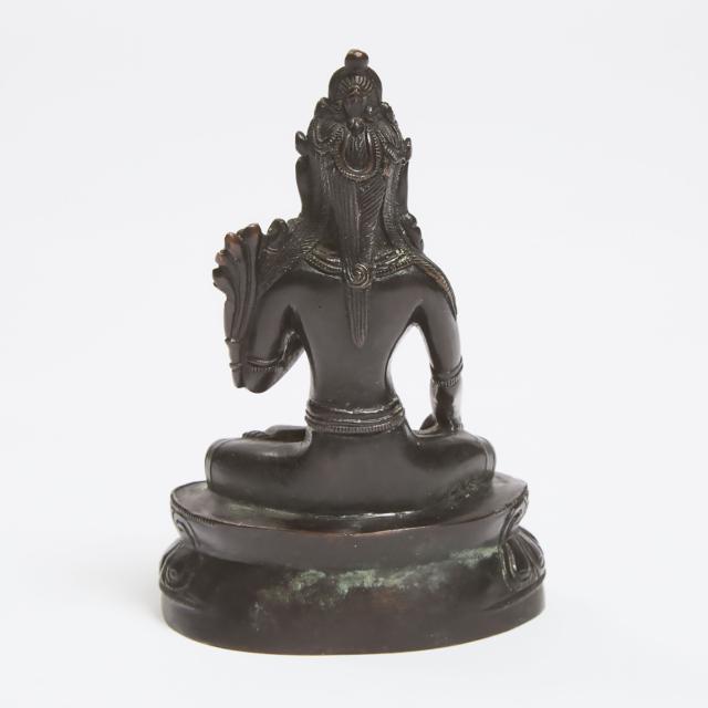 A Small Tibetan Bronze Figure of Green Tara, 18th/19th Century