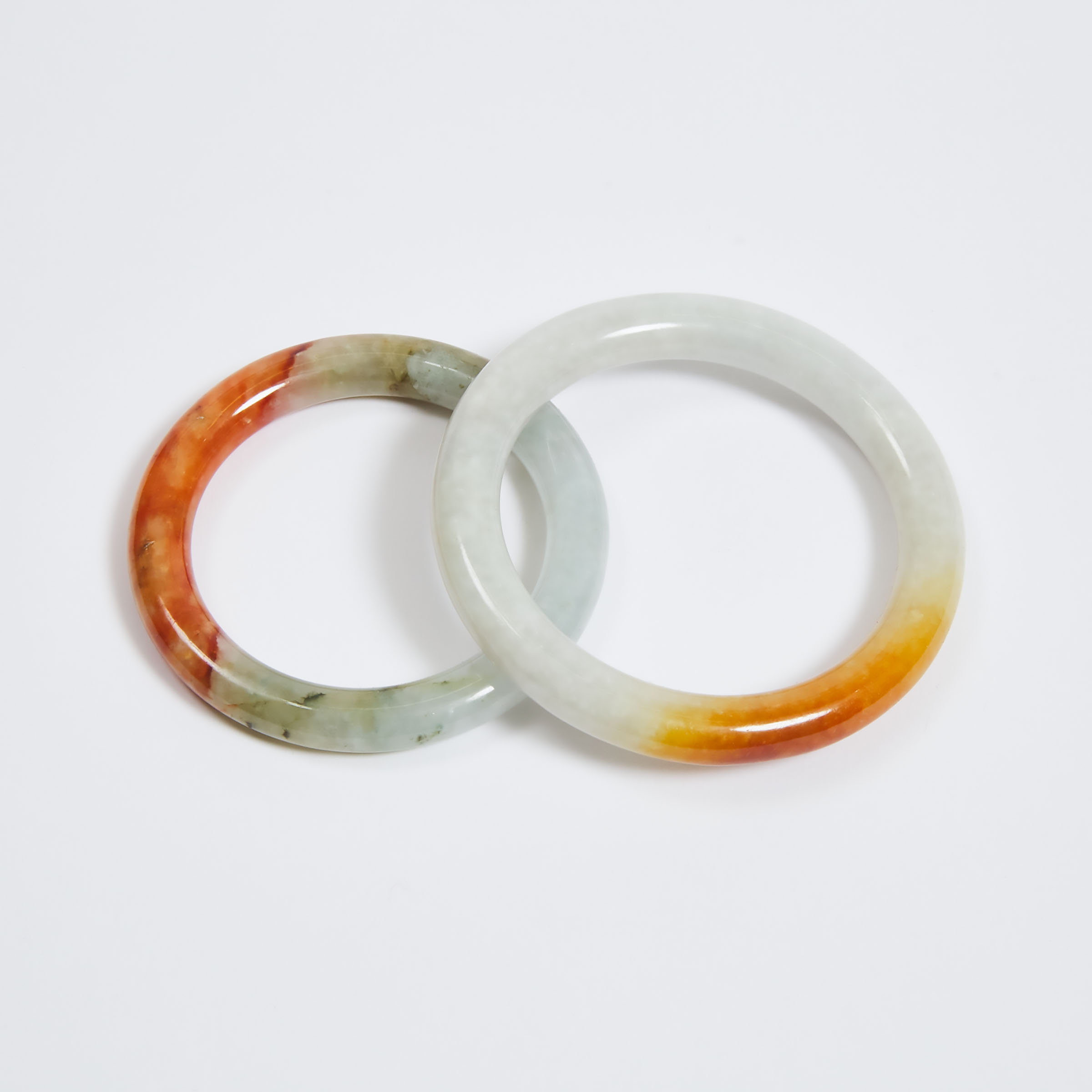 Two Red Jadeite Bangles
