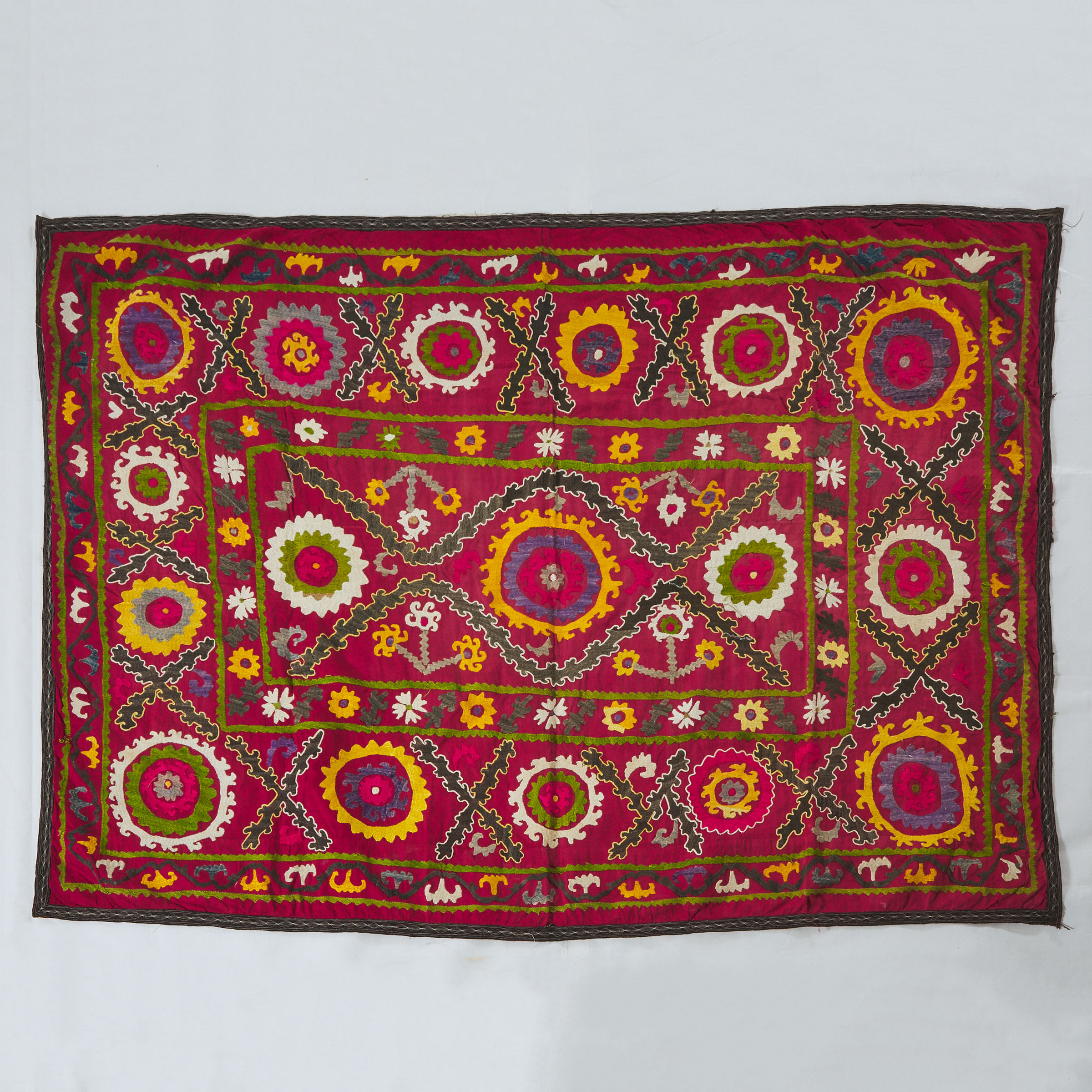 A Suzani Textile, Uzbekistan, Late 19th Century