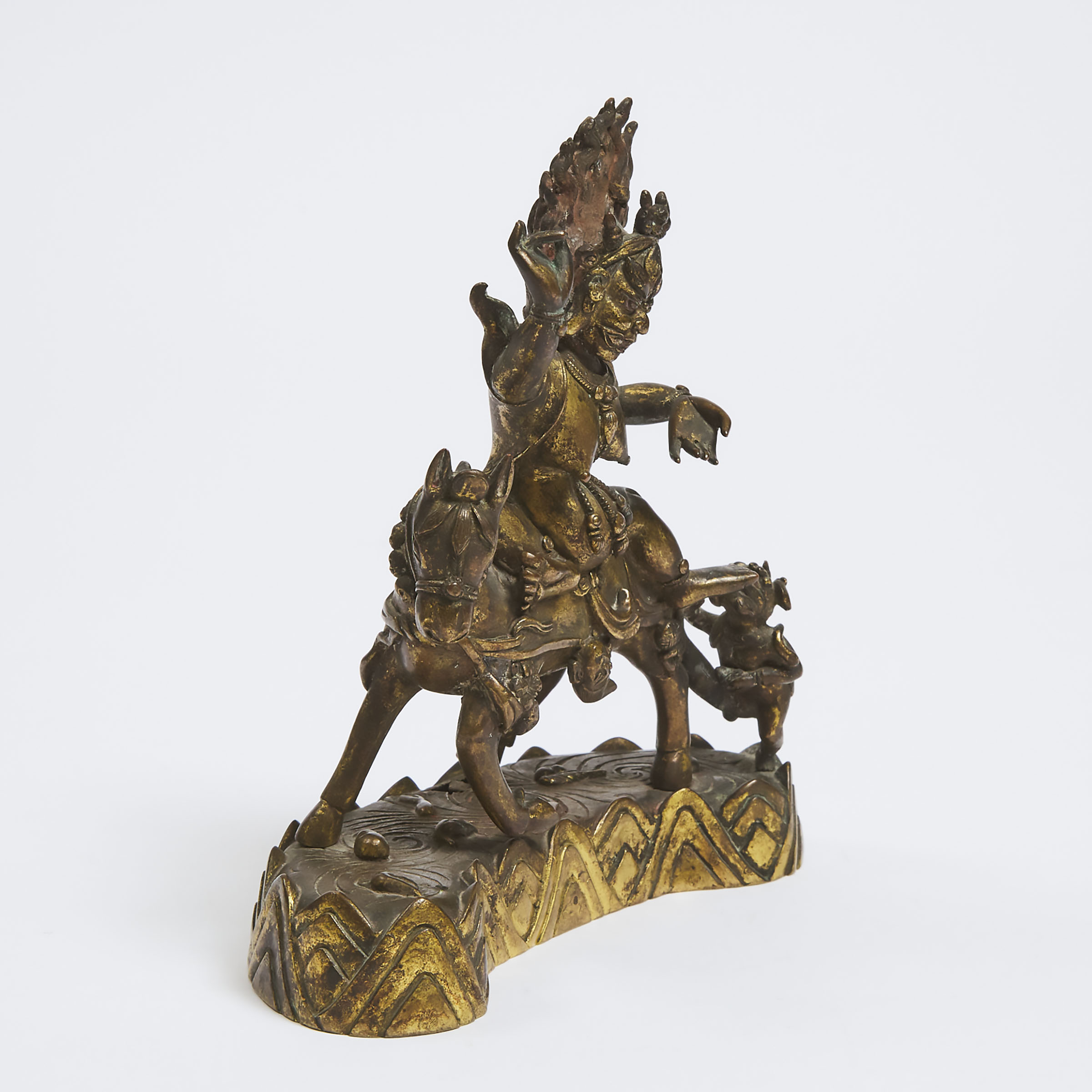 A Gilt Bronze Figure of Palden Lhamo with Simhavaktra, 18th Century