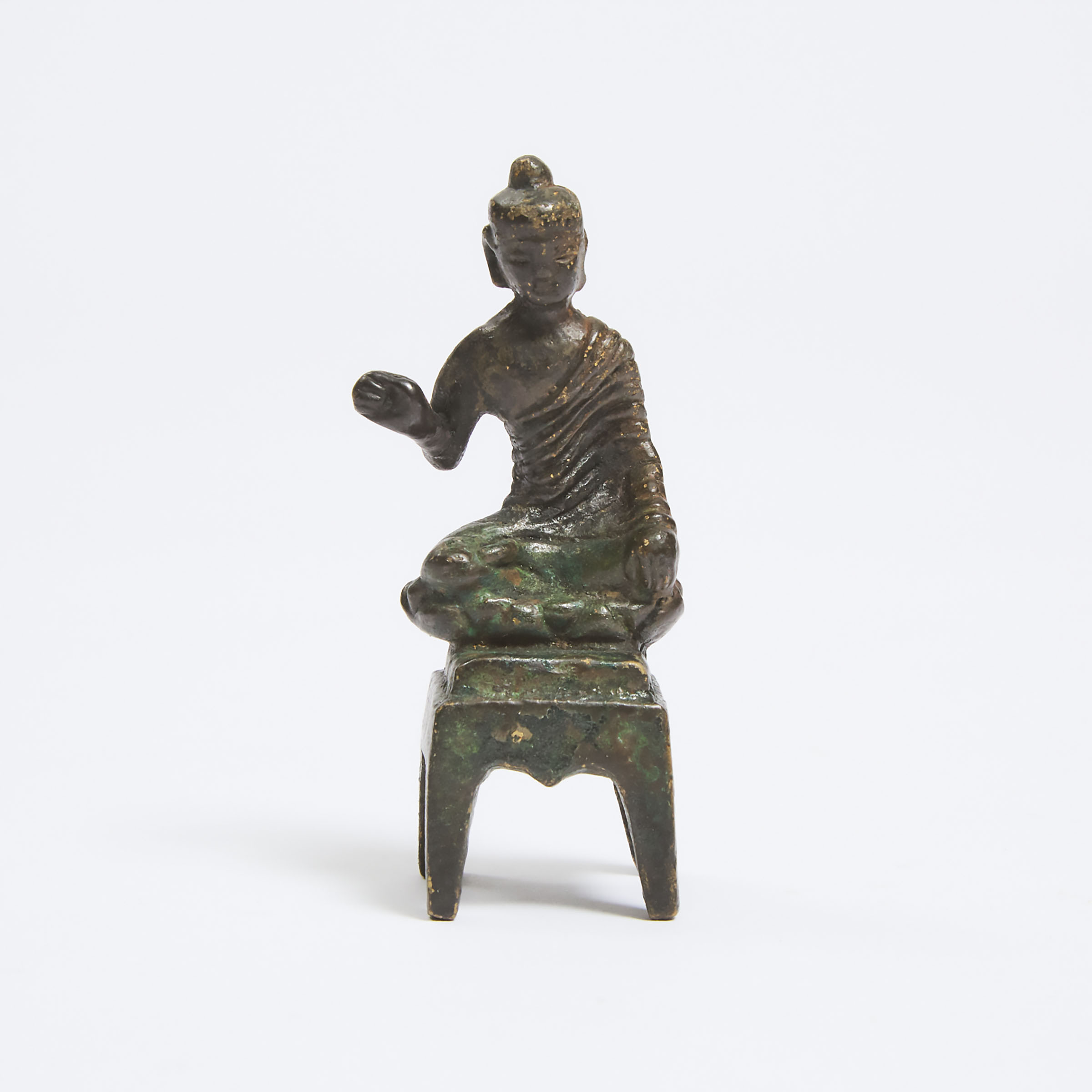 A Small Northern Qi-Style Bronze Figure of a Buddha, Possibly Song Dynasty