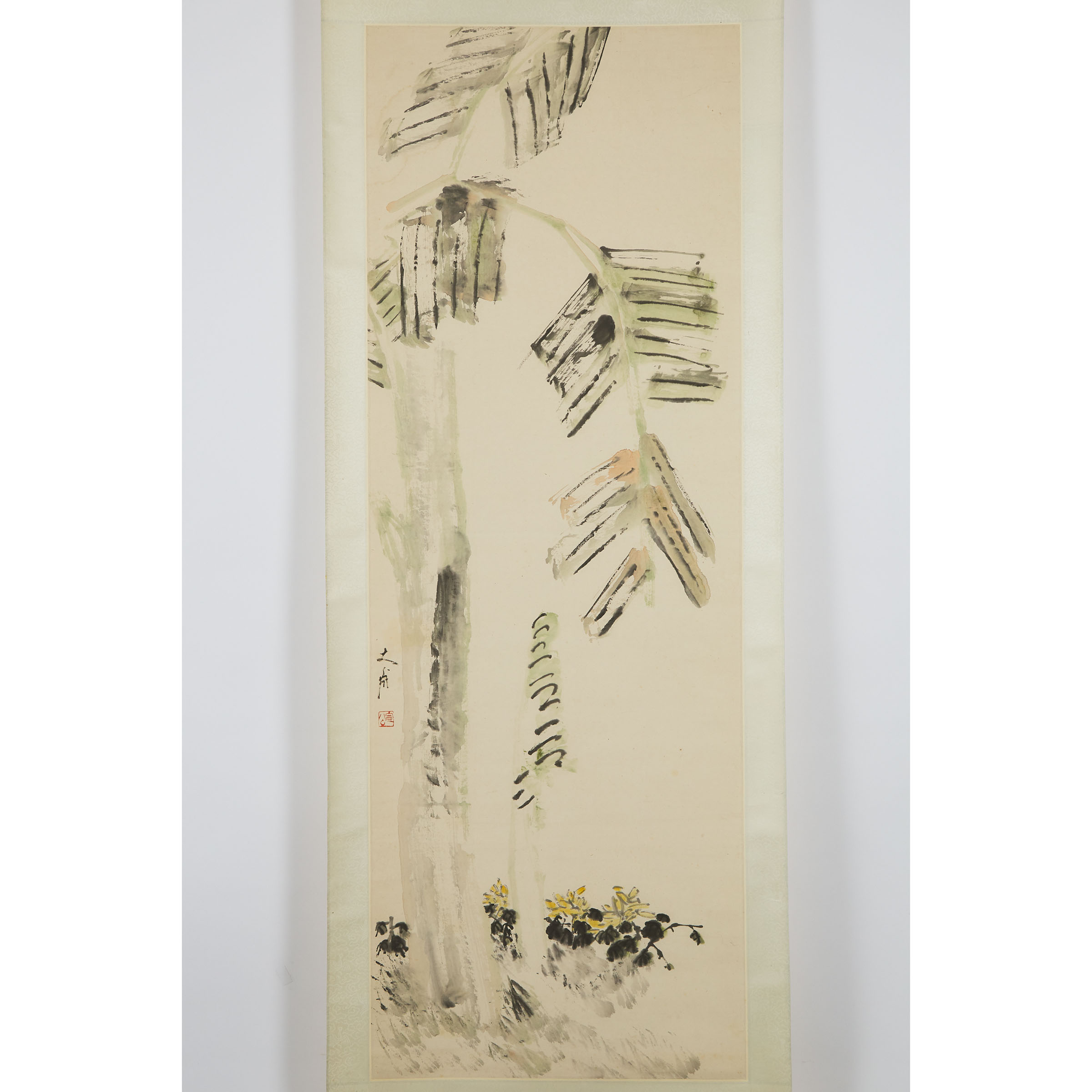 Ning Fucheng (1897-1966), Flowers and Banana Palms