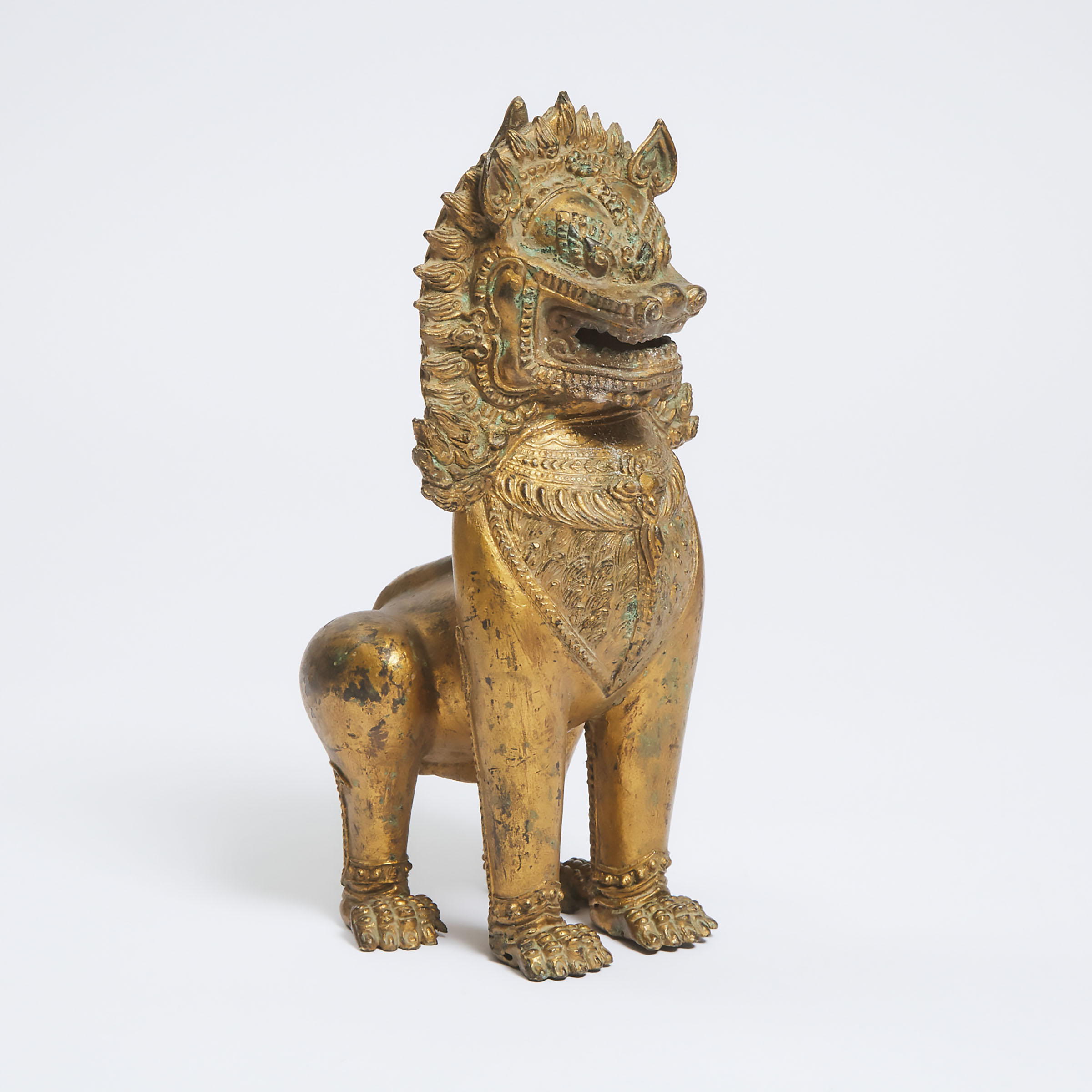 A Gilt Bronze Figure of a Lion, Thailand, 19th Century