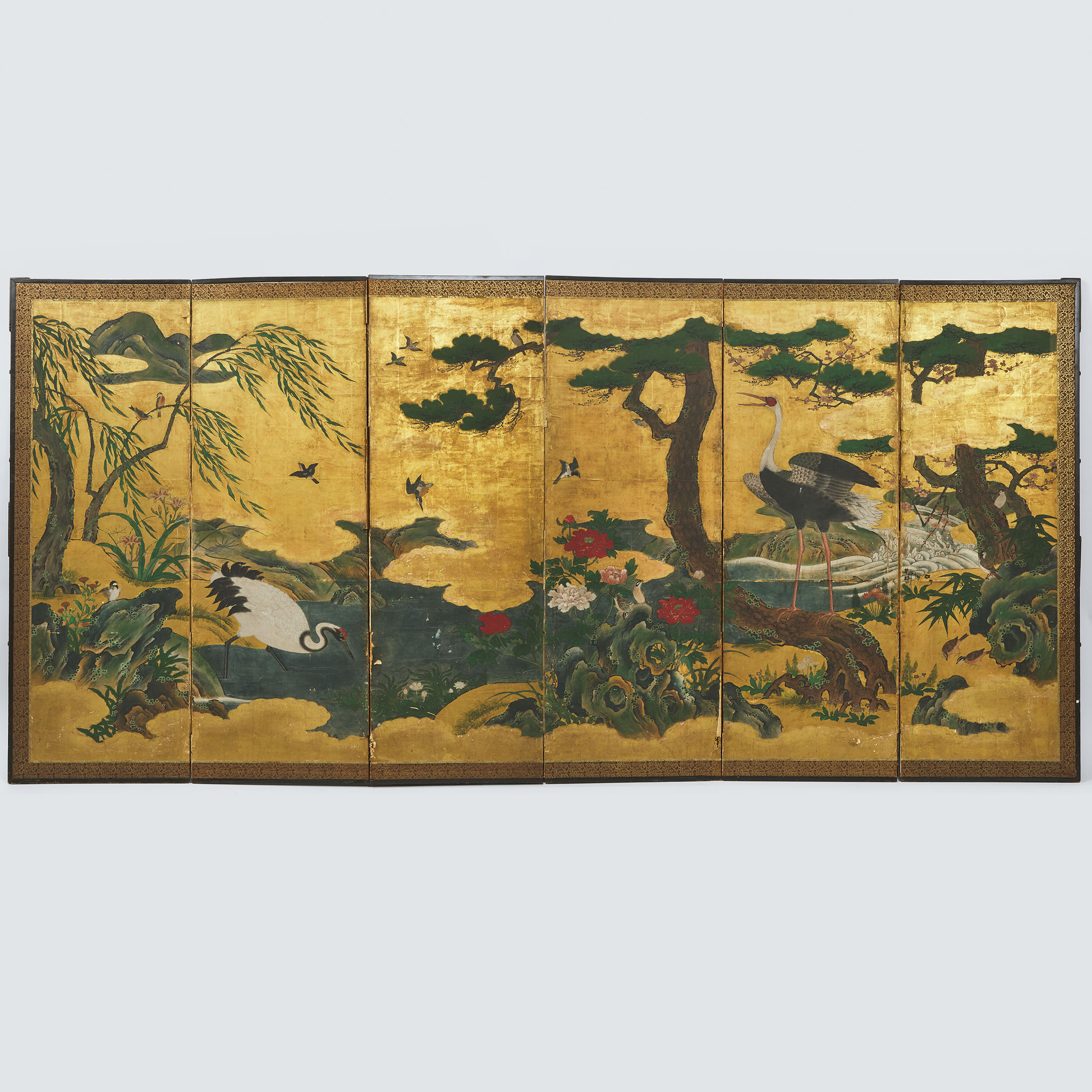 Attributed to Kano Shoei (1519-1592), Birds and Flowers of the Four Seasons