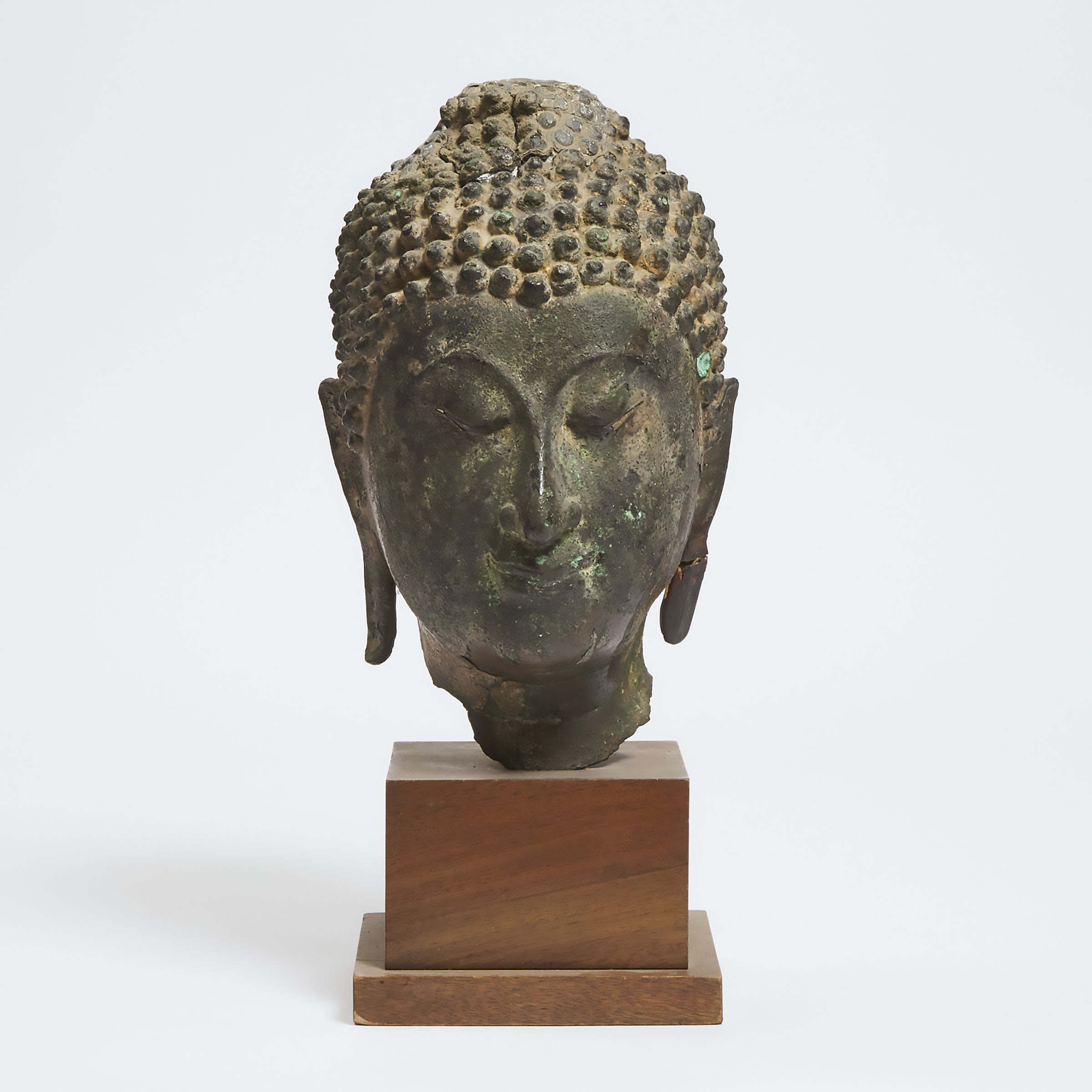 A Massive Thai Bronze Head of Buddha, 18th/19th Century