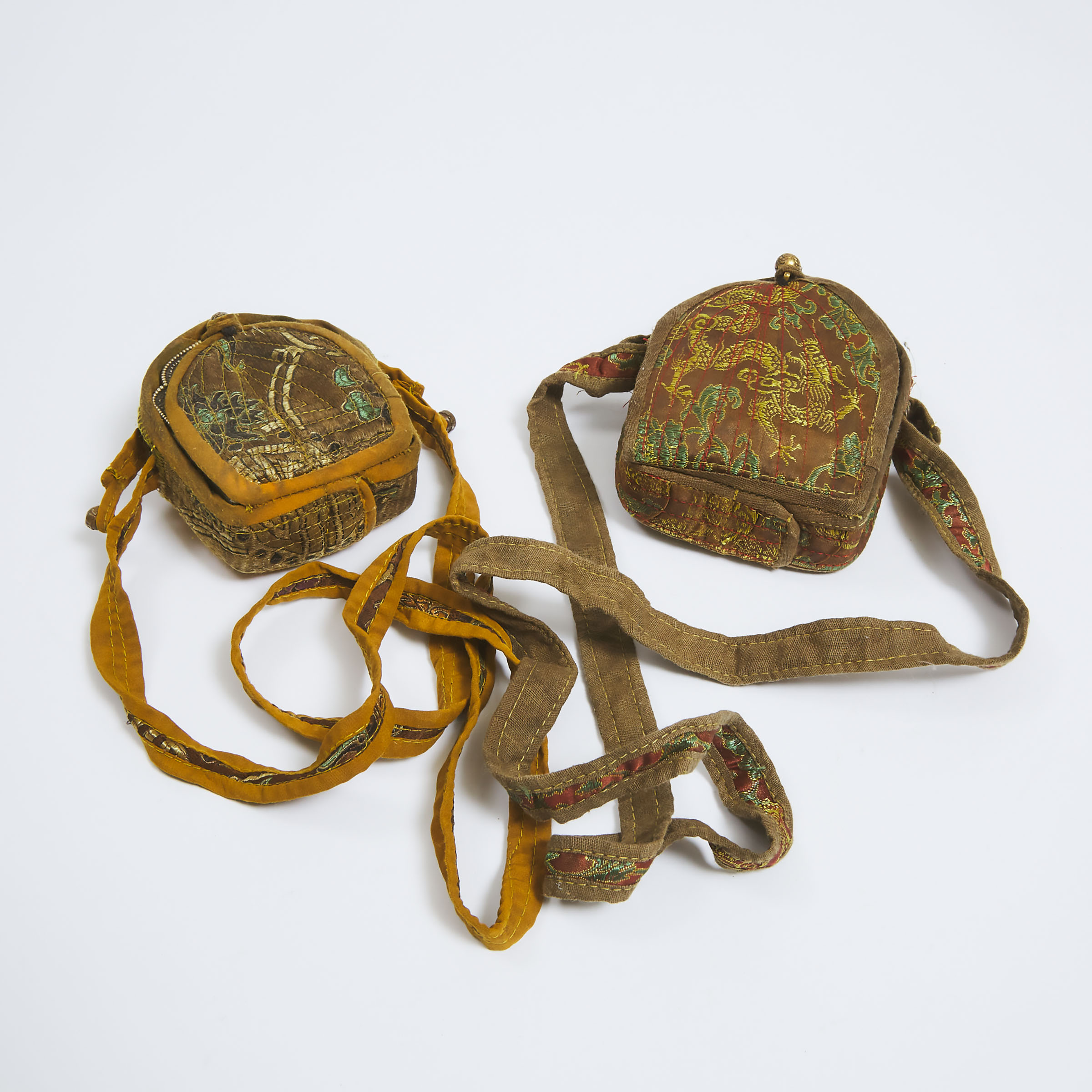 Two Tibetan Portable Amulet Boxes (Gau), 19th Century