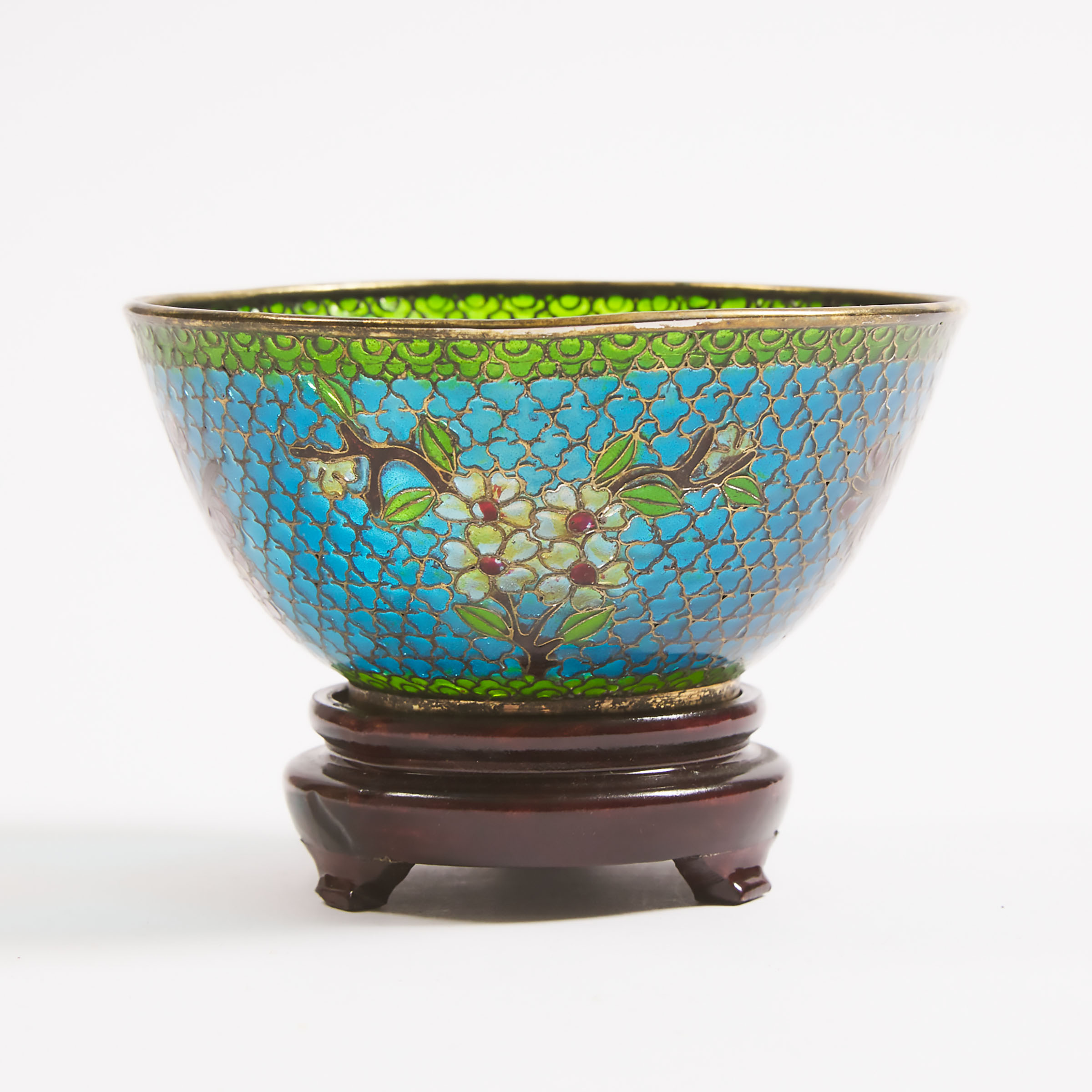A Chinese Silver-Gilt and Plique-à-Jour Enamel Bowl, Early 20th Century