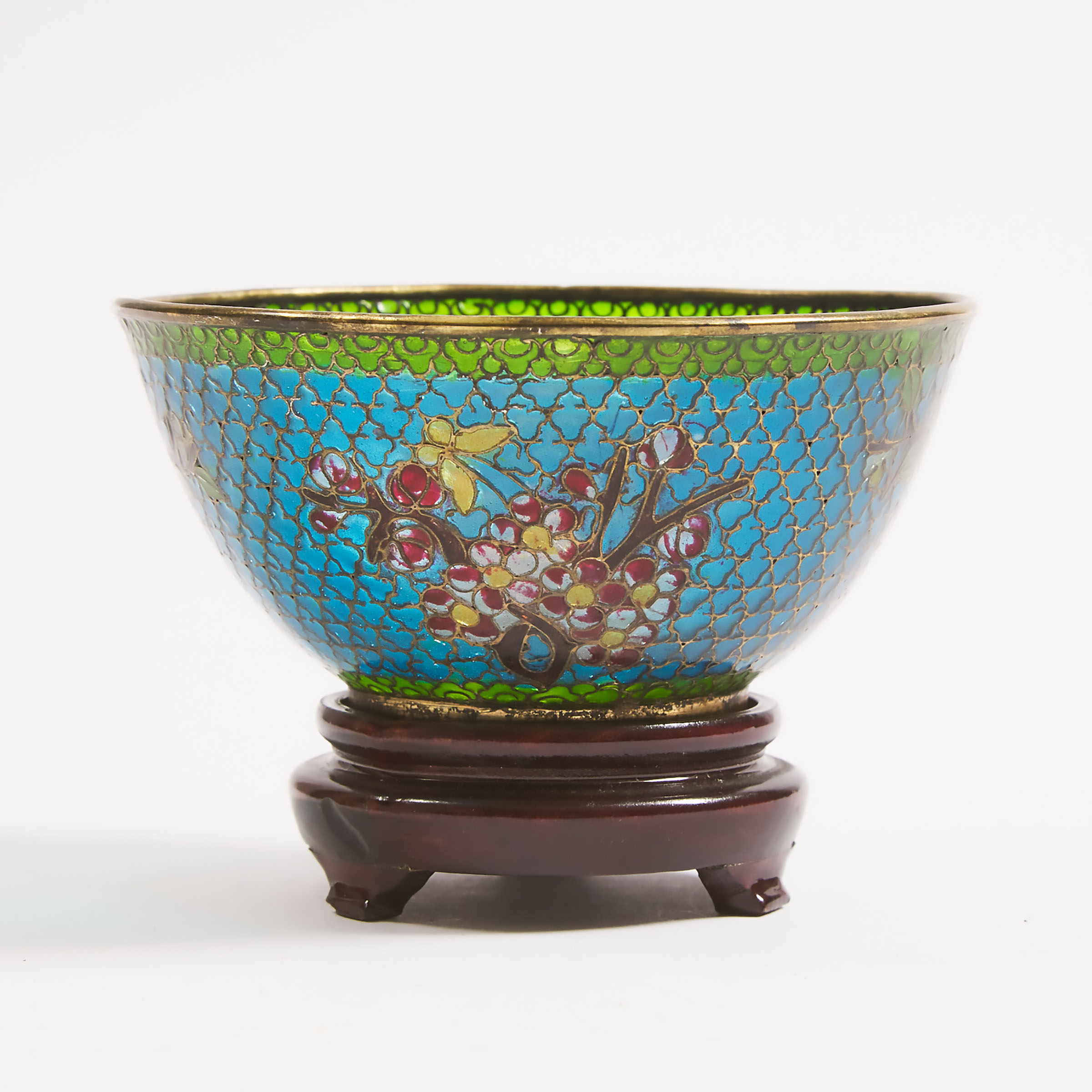 A Chinese Silver-Gilt and Plique-à-Jour Enamel Bowl, Early 20th Century
