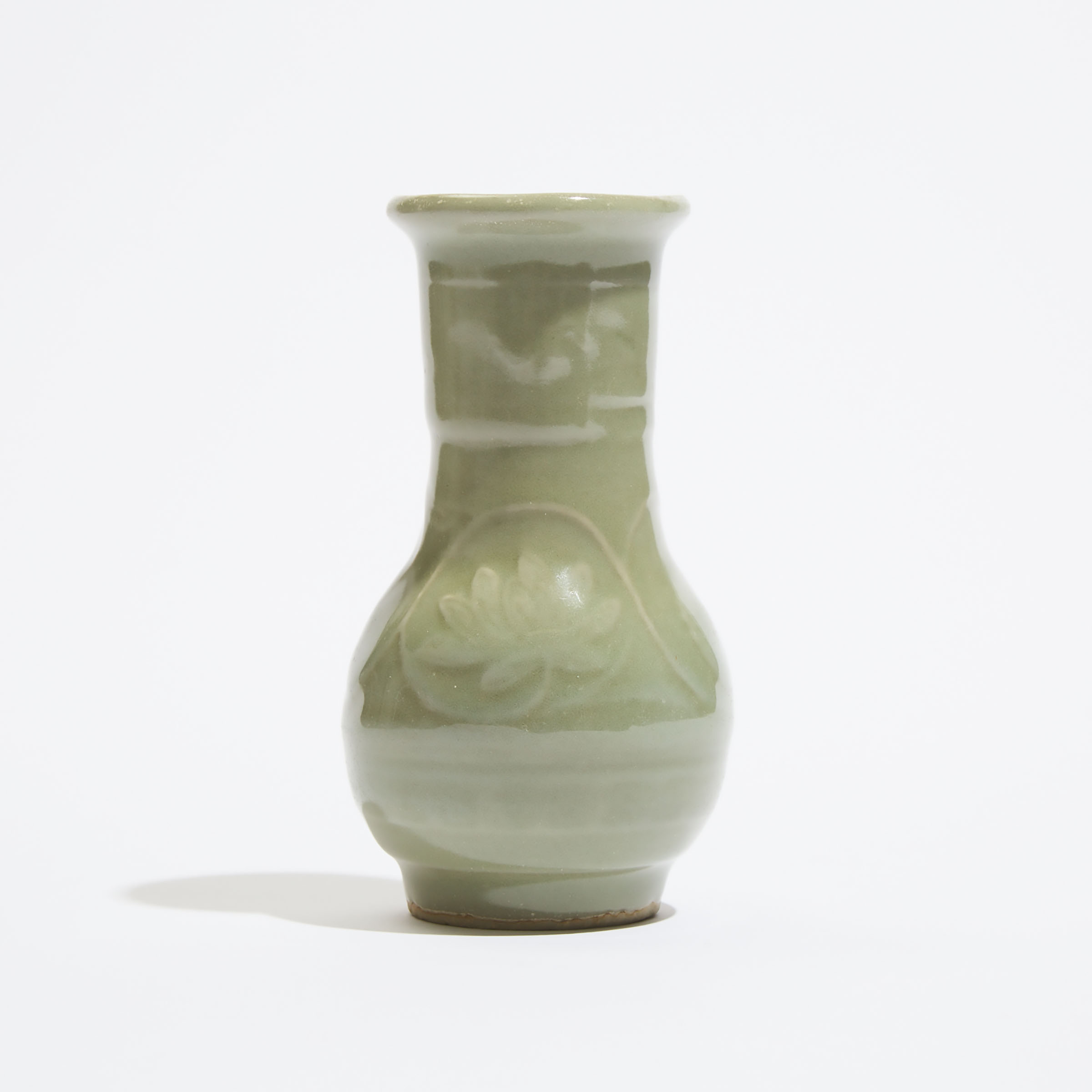 A Small Longquan Celadon 'Lotus' Vase, Song Dynasty (AD 960-1279)