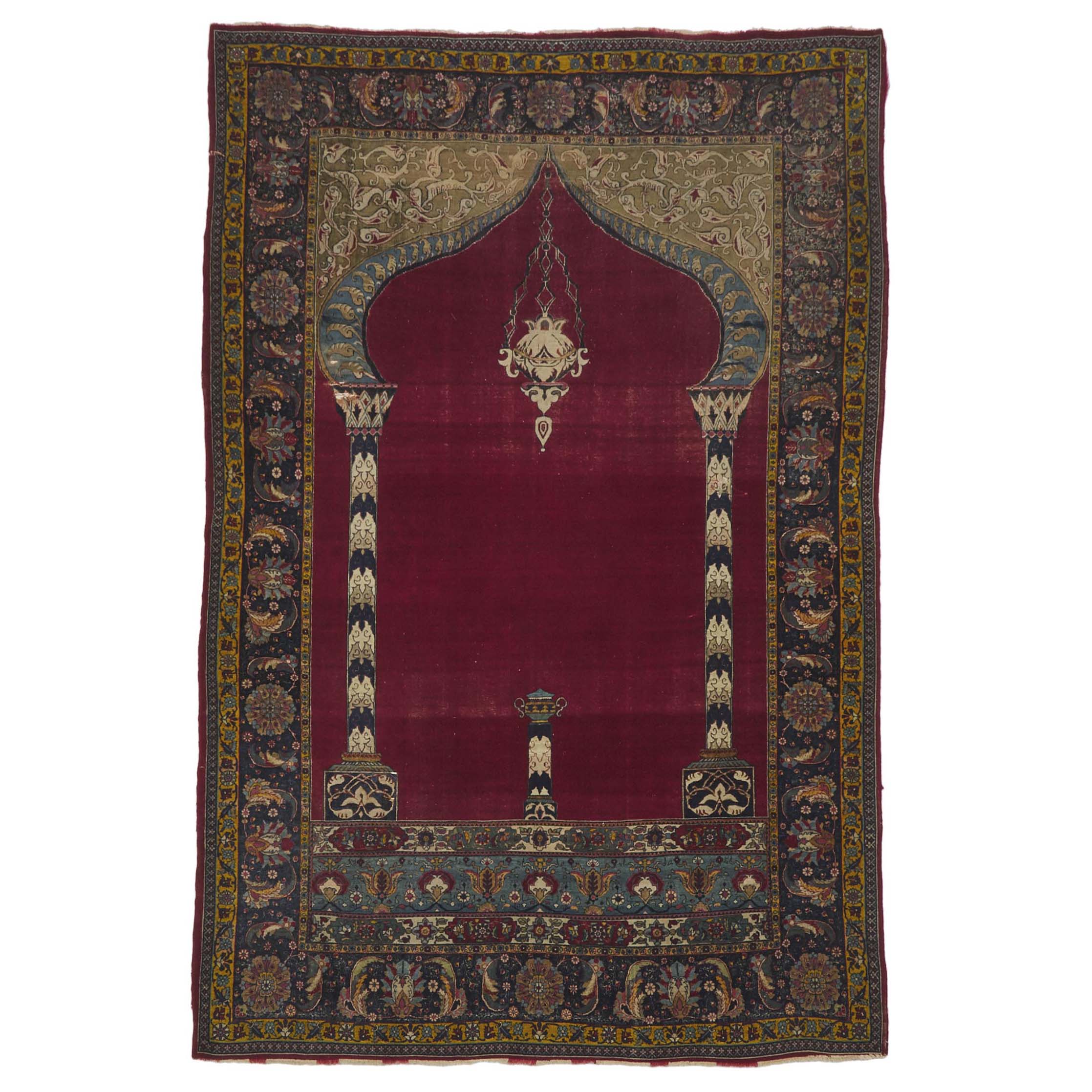 Very Fine Kerman Prayer Rug, Persian, c.1900