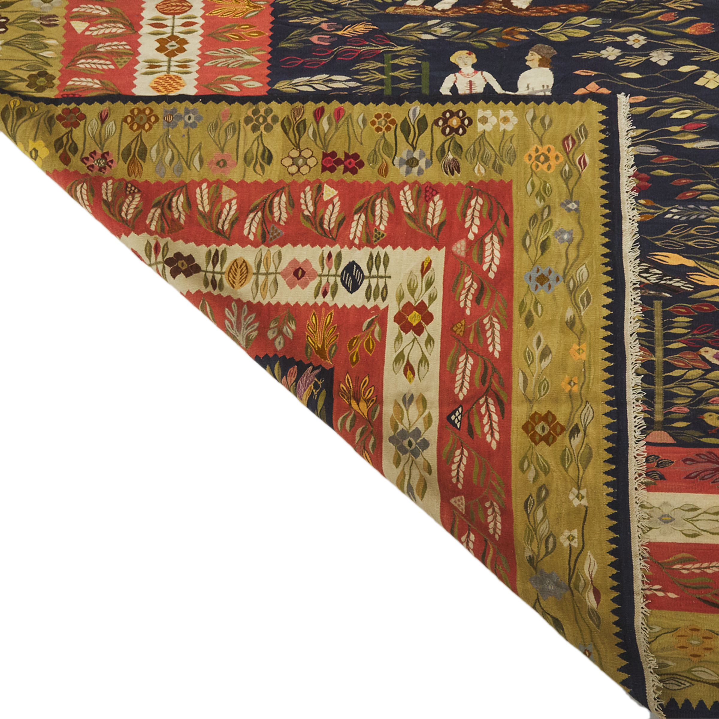European Bessarabian Kelim Carpet, Moldova, c.1930/40