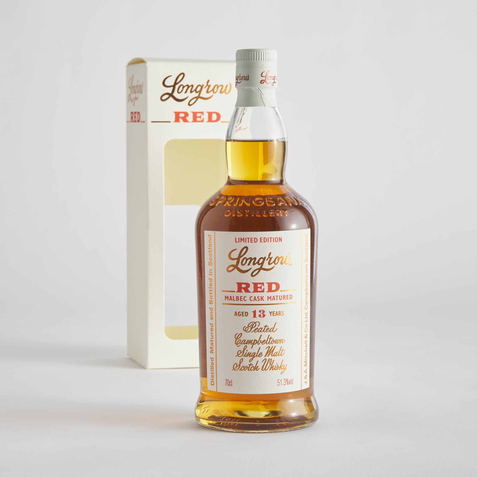 LONGROW PEATED CAMPBELTOWN SINGLE MALT SCOTCH WHISKY 13 YEARS (ONE 70 CL)