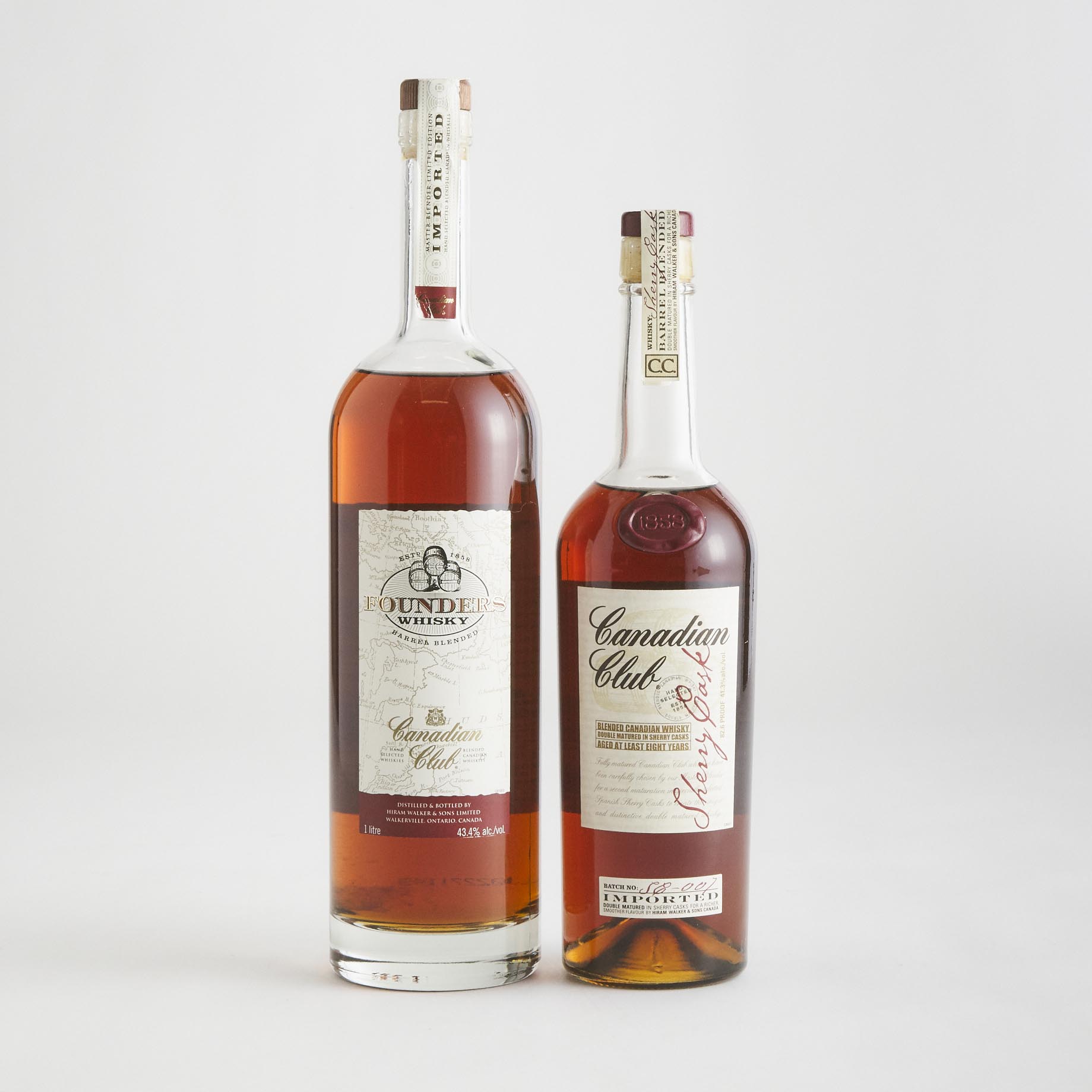 CANADIAN CLUB CANADIAN WHISKY (ONE 1000 ML)
CANADIAN CLUB CANADIAN WHISKY 8 YEARS (ONE 750 ML)