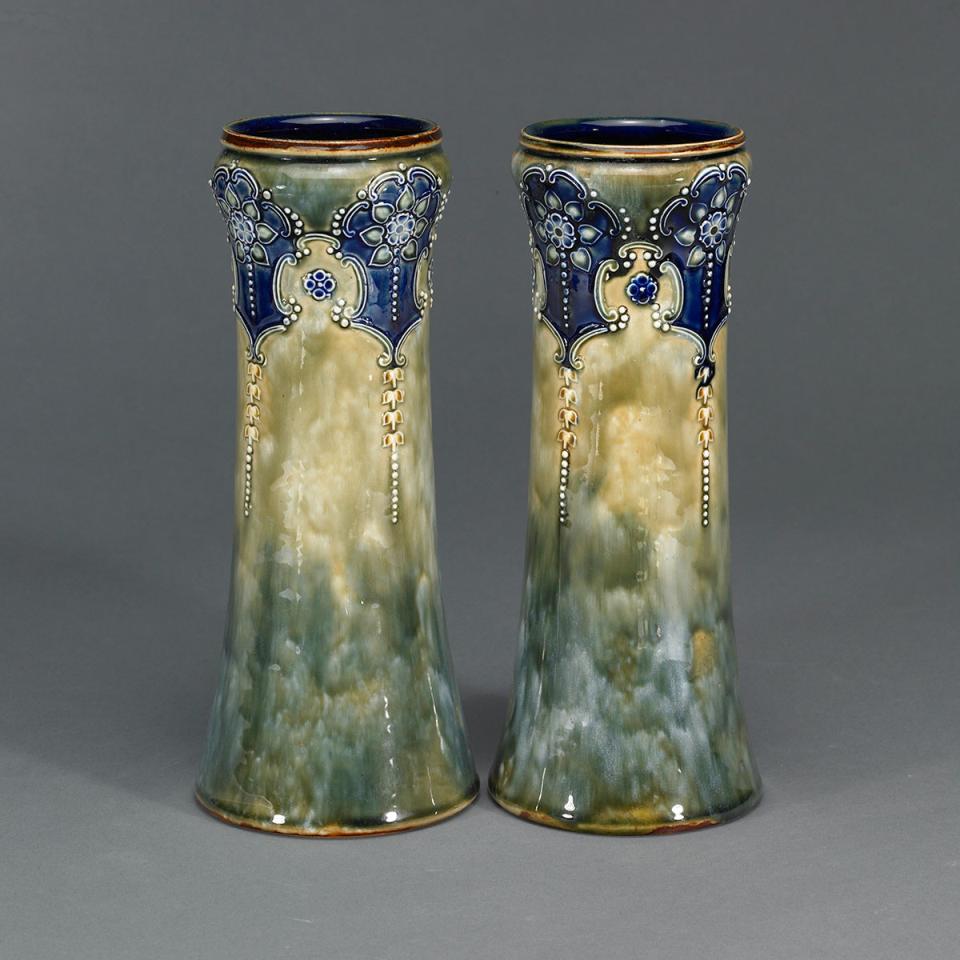Pair of Royal Doulton Stoneware Vases, early 20th century