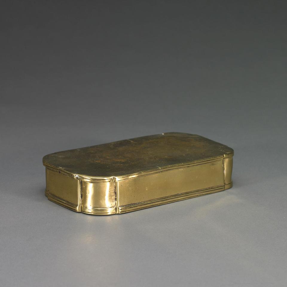 Dutch Brass Tobacco Box, 18th century