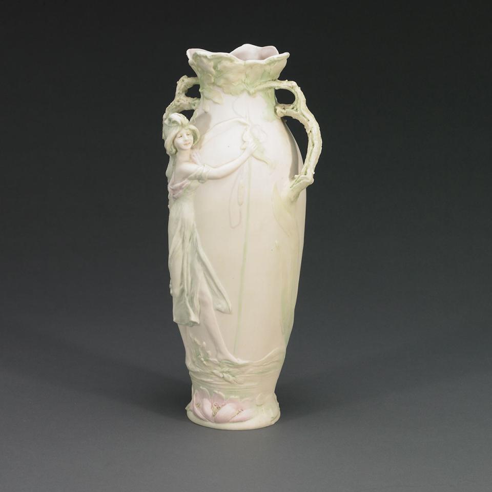 Royal Dux Art Nouveau Figural Vase, early 20th century