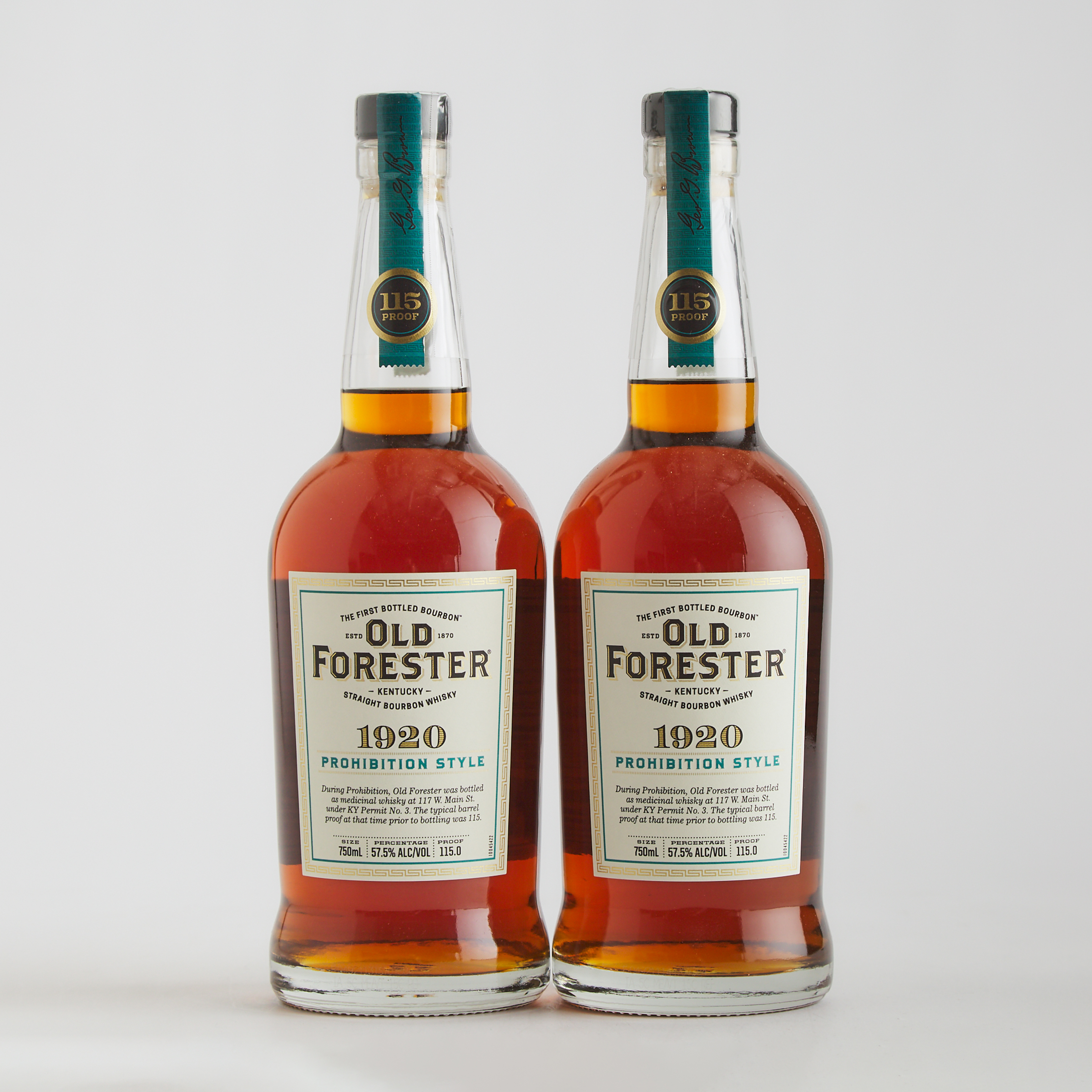 OLD FORESTER KENTUCKY STRAIGHT BOURBON WHISKEY (TWO 750 ML)