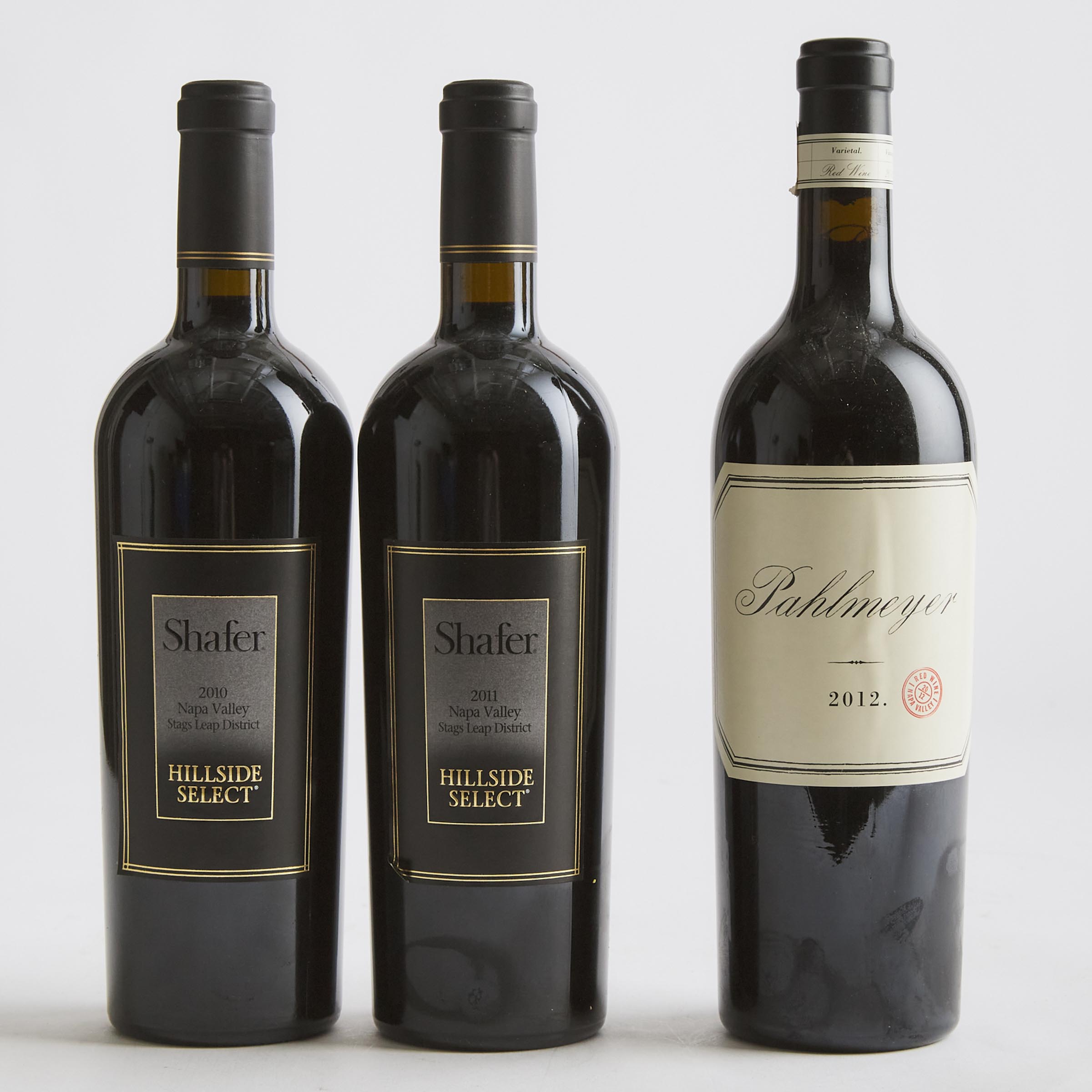 PAHLMEYER PROPRIETARY RED 2012 (1)
SHAFER CABERNET SAUVIGNON HILLSIDE SELECT 2010 (1)
SHAFER CABERNET SAUVIGNON HILLSIDE SELECT 2011 (1)