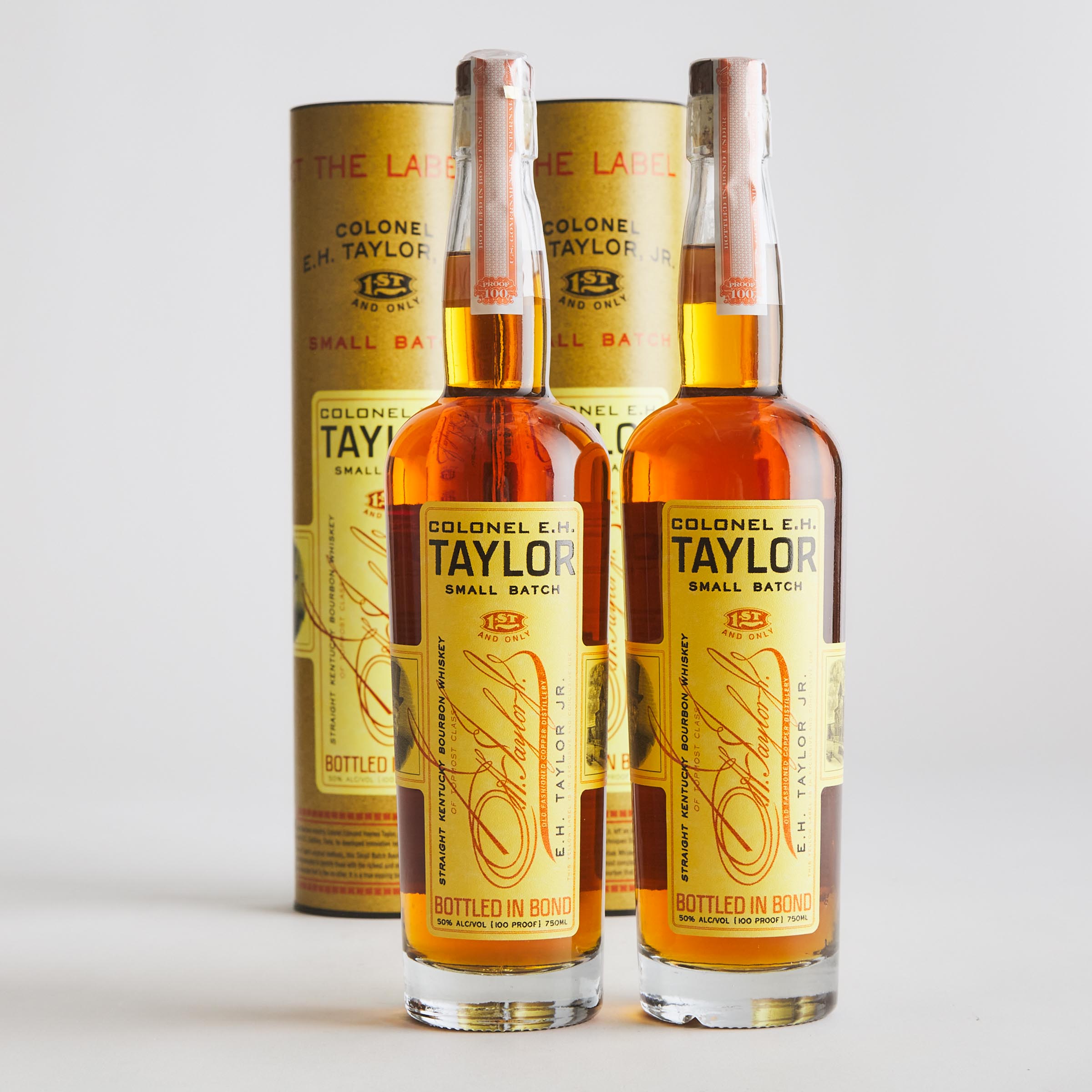 COLONEL E.H.TAYLOR JR. SMALL BATCH STRAIGHT KENTUCKY BOURBON WHISKEY (TWO 750 ML)