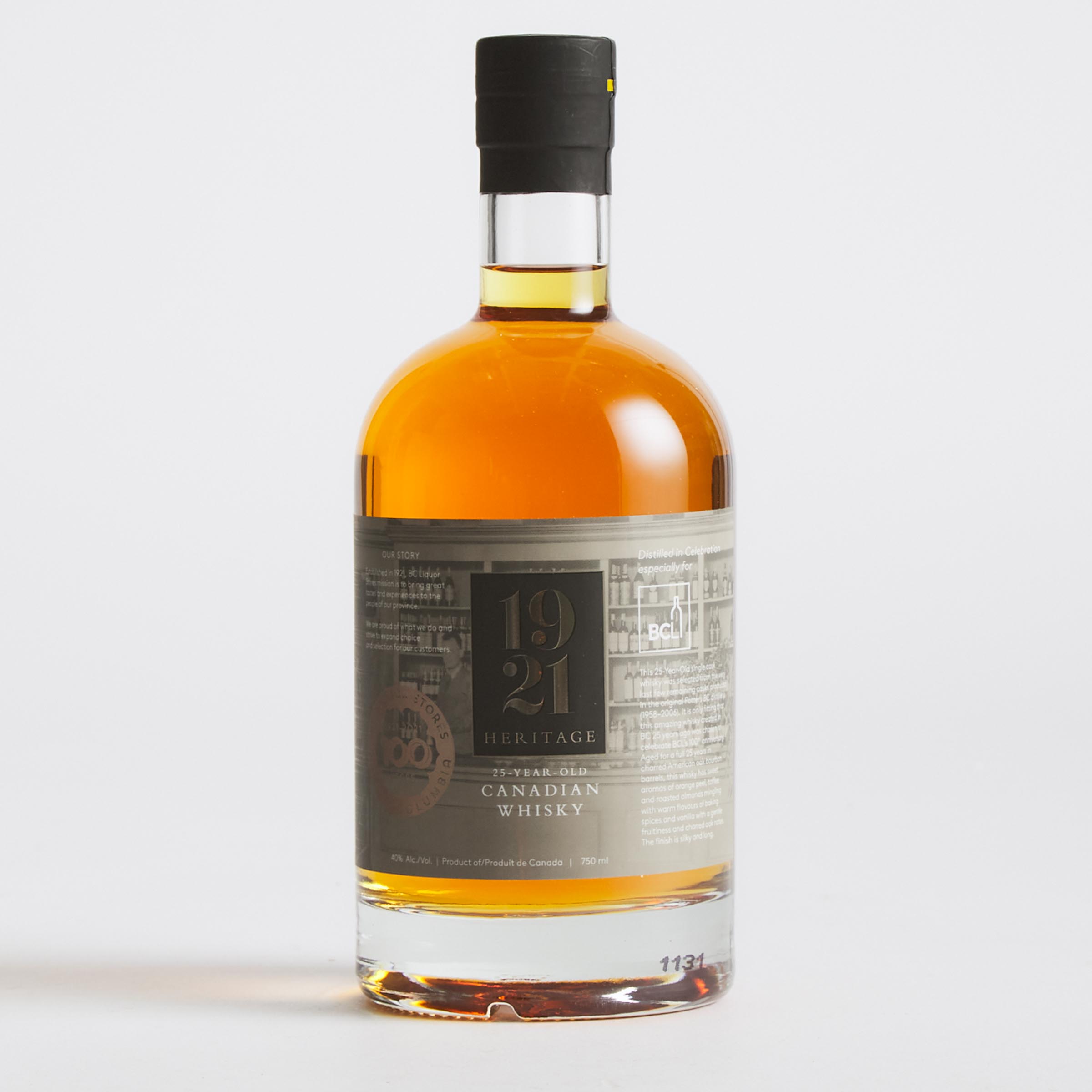 1921 HERITAGE CANADIAN WHISKY 25 YEARS (ONE 750 ML)
