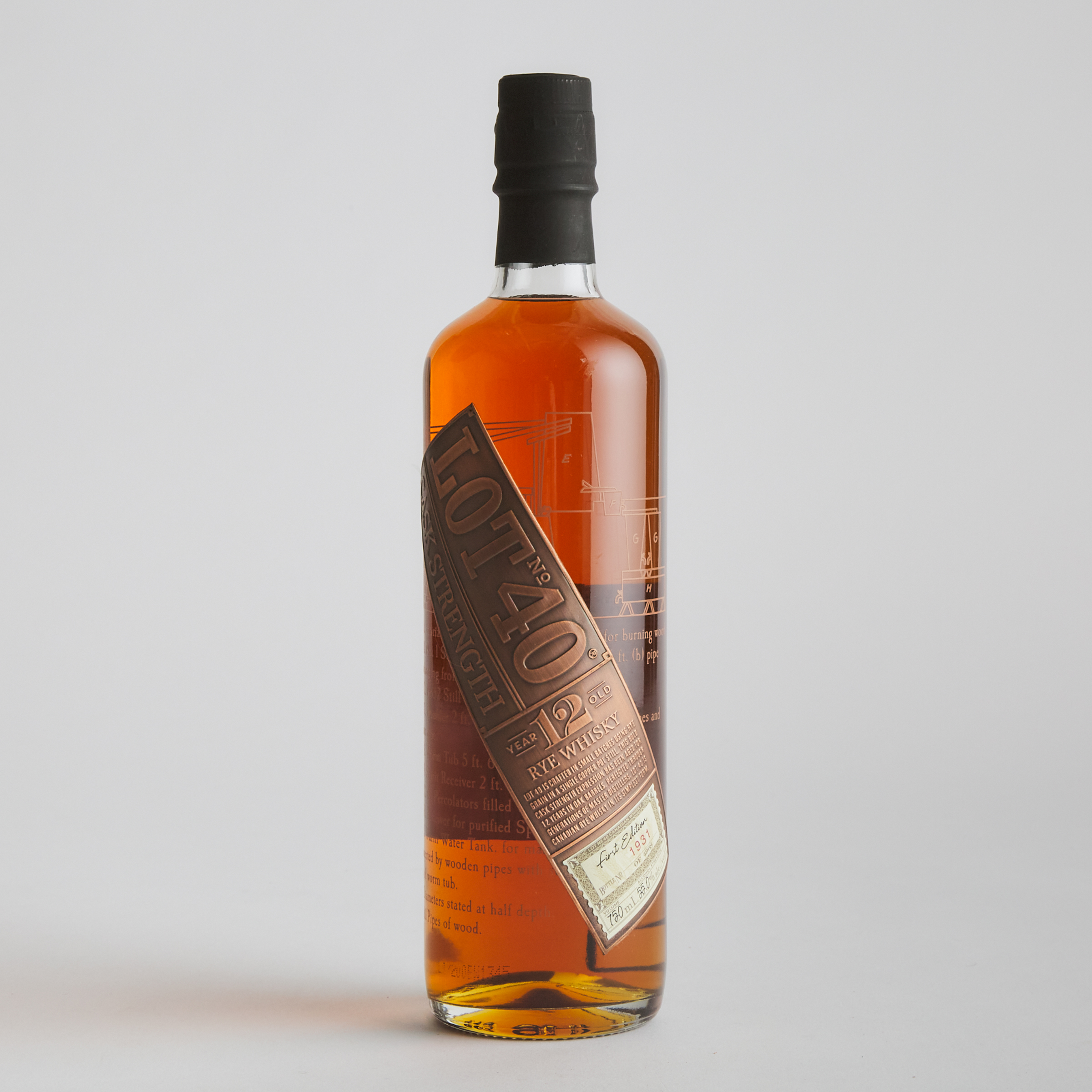 LOT 40 CASK STRENGTH RYE WHISKY 12 YEARS (ONE 750 ML)