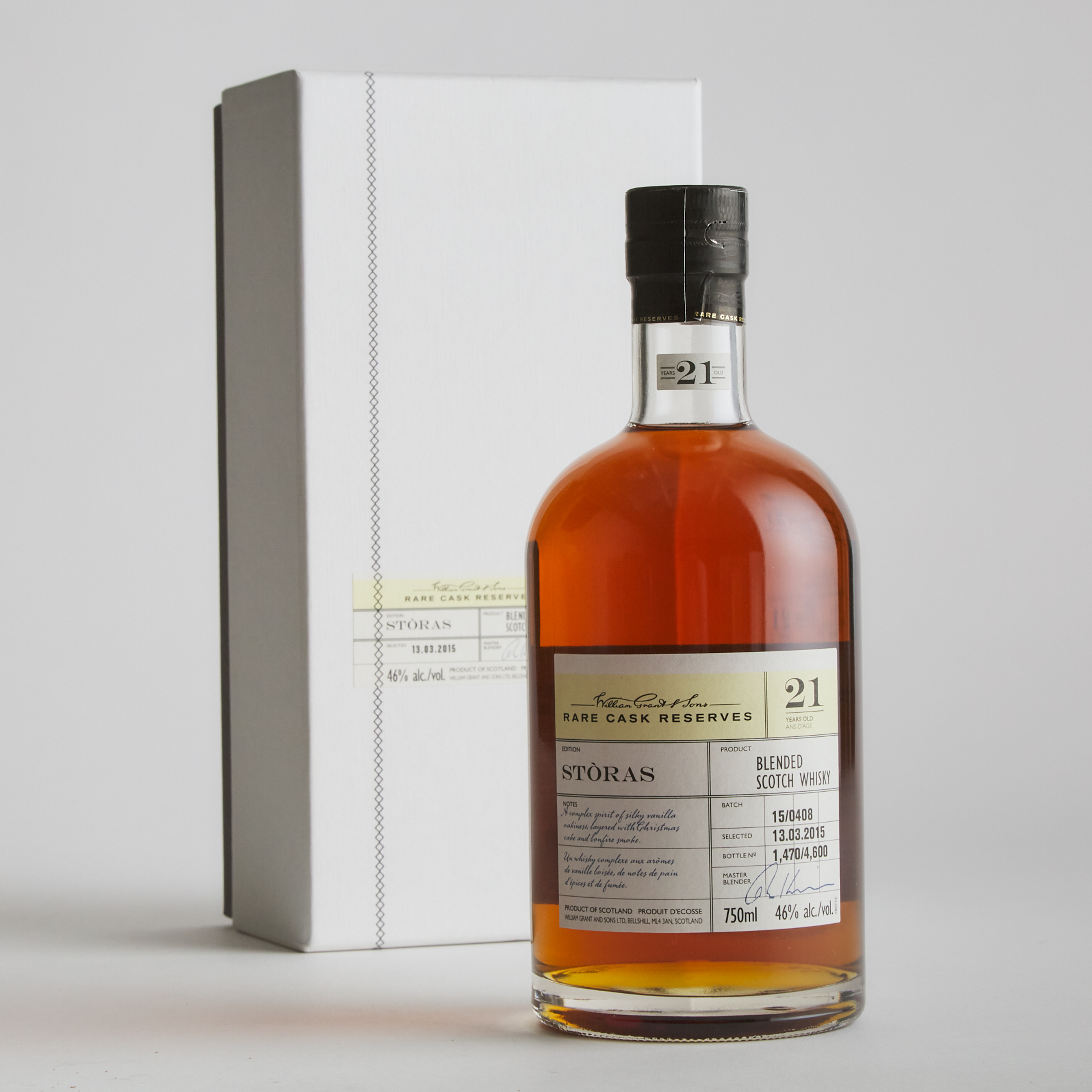 WILLIAM GRANT & SONS BLENDED SCOTCH WHISKY 21 YEARS (ONE 750 ML)