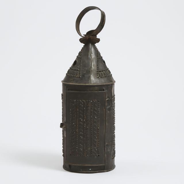 Canadian Pierced Tole Barn Lantern, c.1850