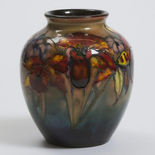 Moorcroft Flambé Orchids Vase, c.1940