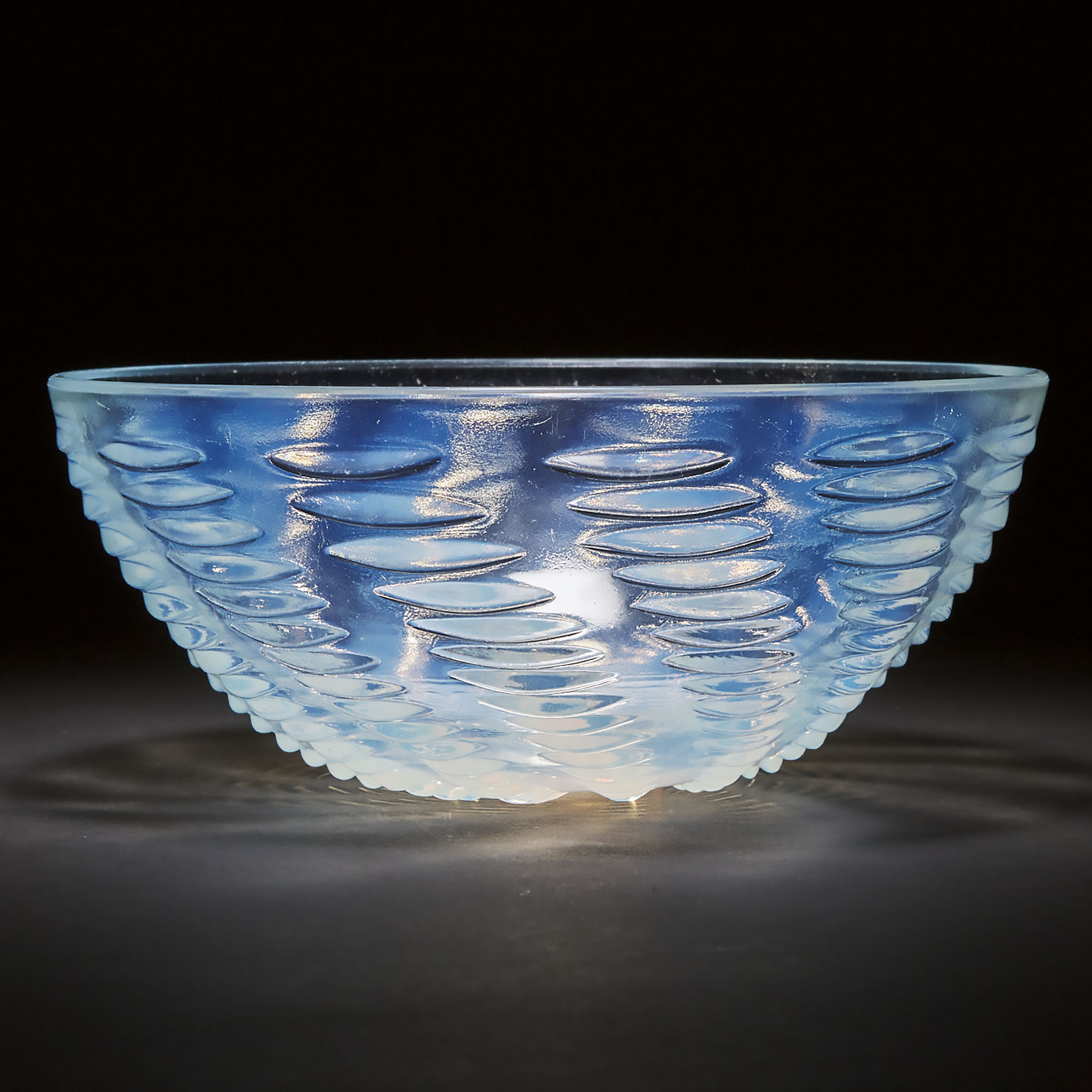 ‘Ondes’, Lalique Opalescent Glass Bowl, 1930’s