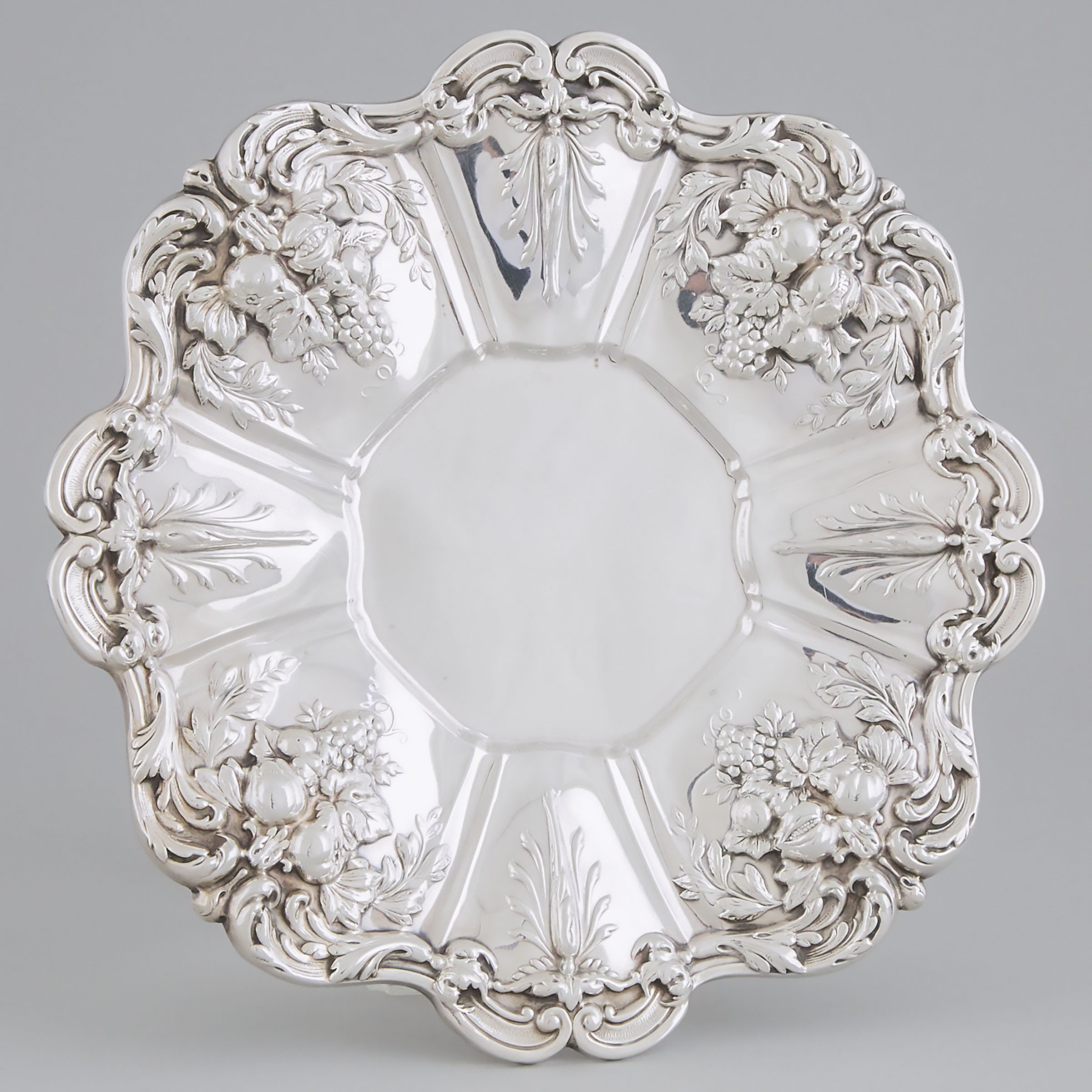 American Silver ‘Francis I’ Pattern Lobed Plate, Reed & Barton, Taunton, Mass., 1949