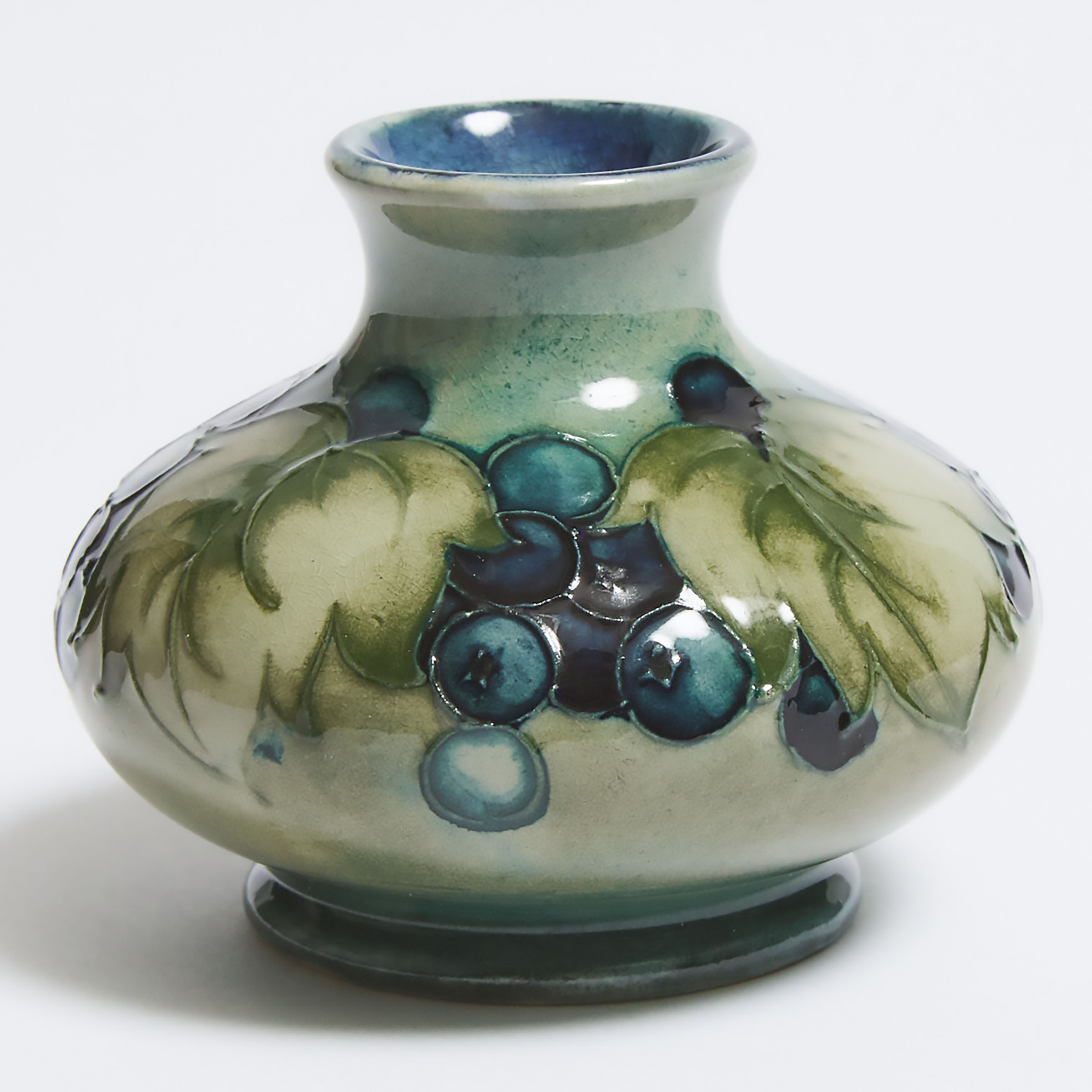 Moorcroft Grape and Leaf Small Vase, c.1928-30