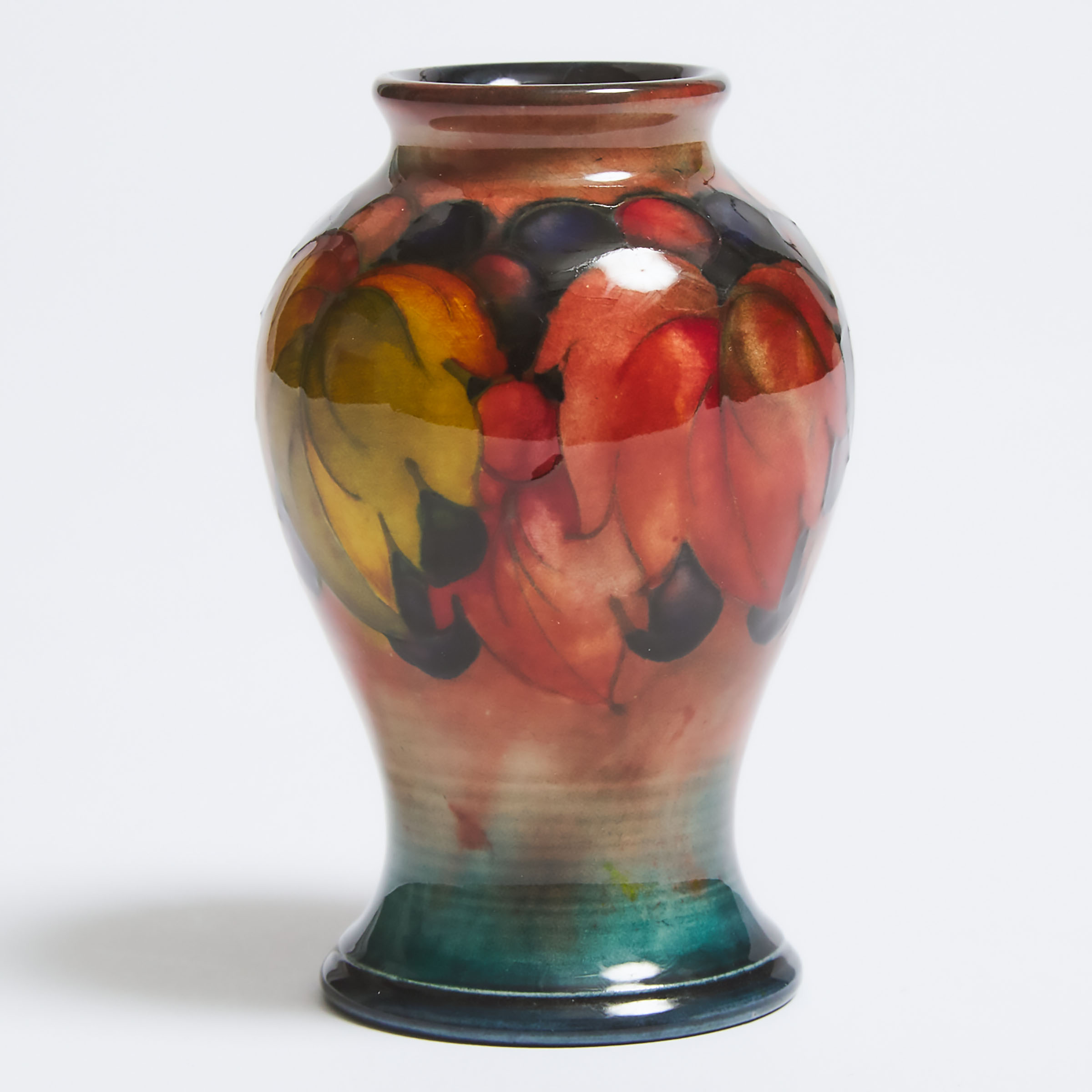 Moorcroft Flambé Grape and Leaf Small Vase, c.1928-30