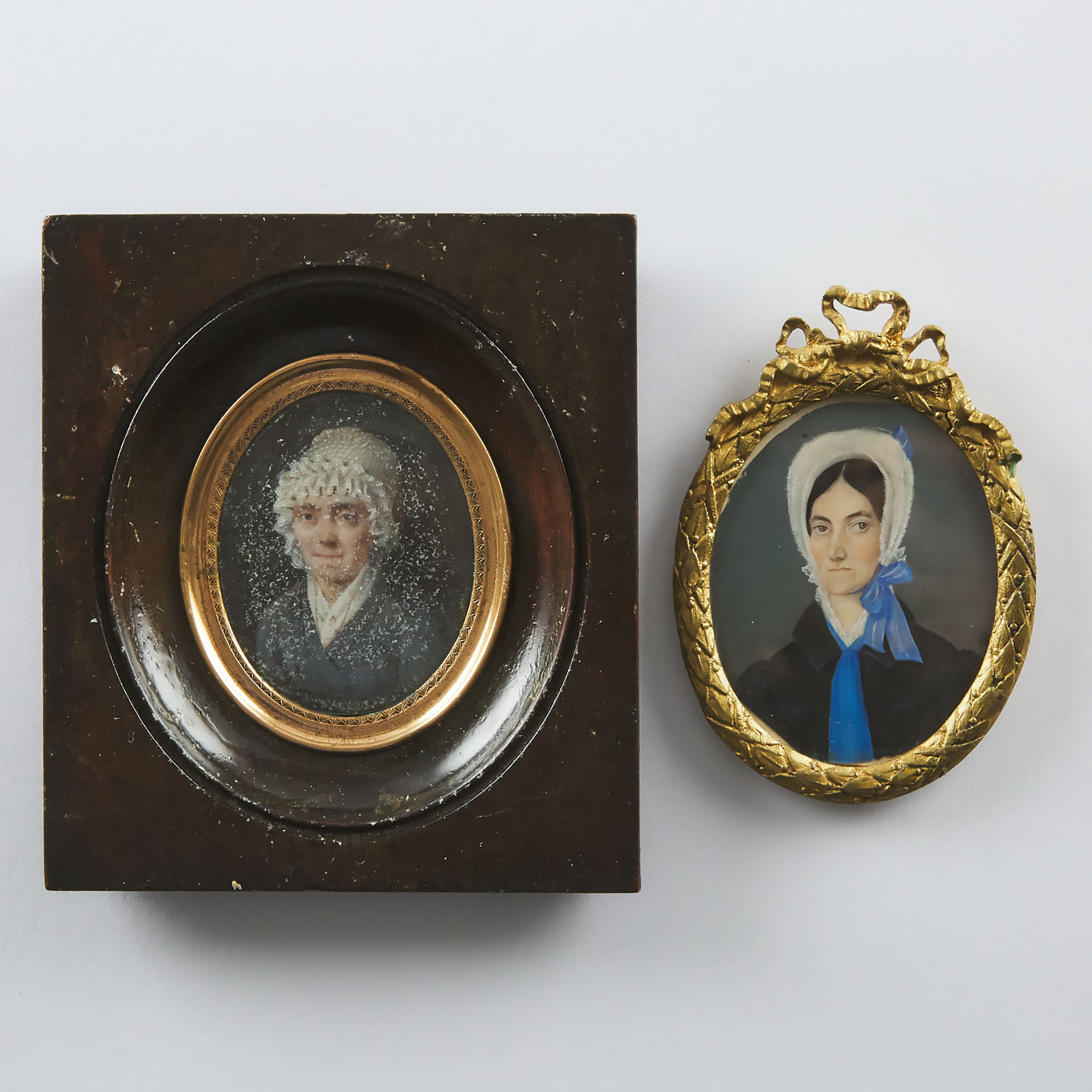 Two Portrait Miniatures of Ladies, early 19th century