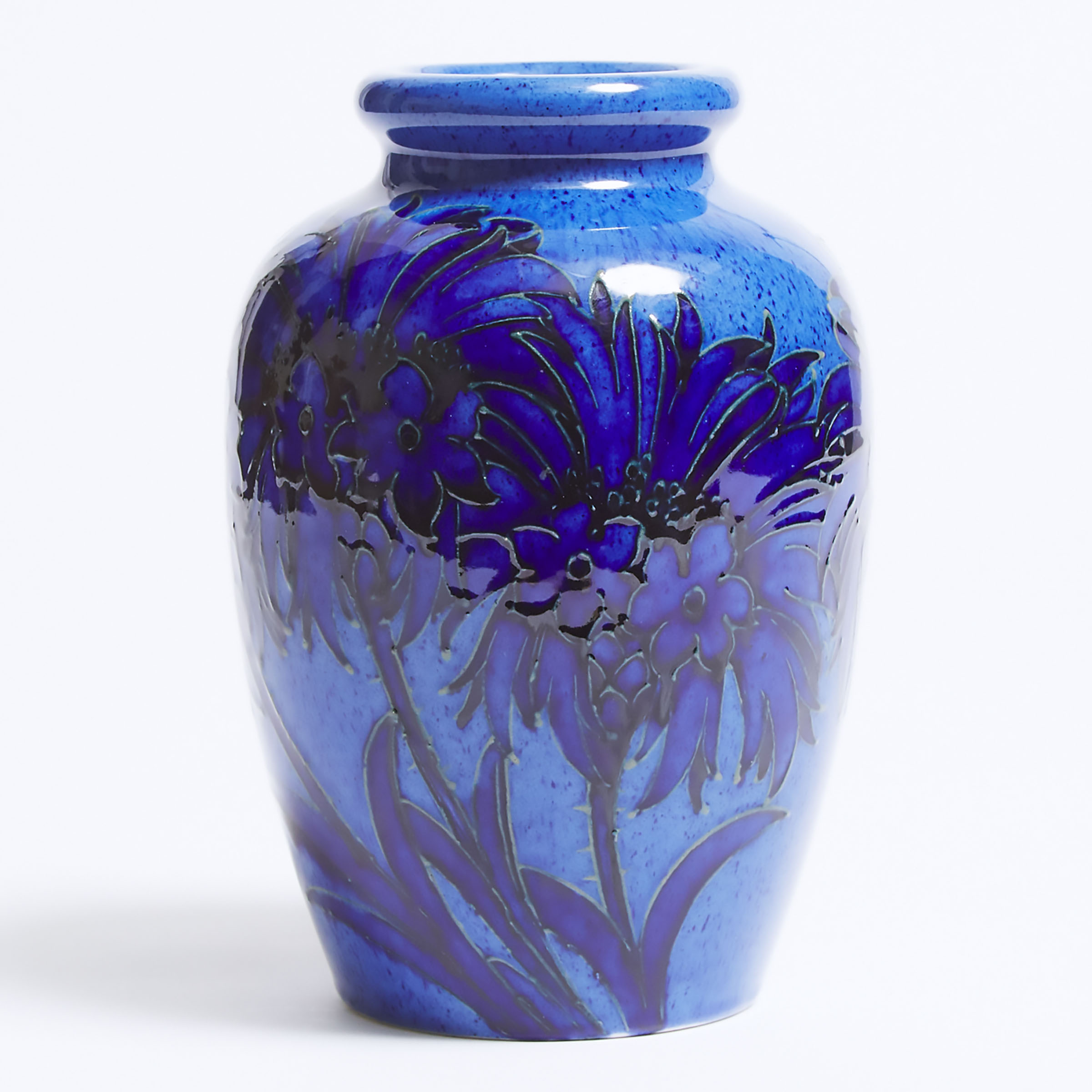 Moorcroft Powder Blue Cornflower Vase, c.1925