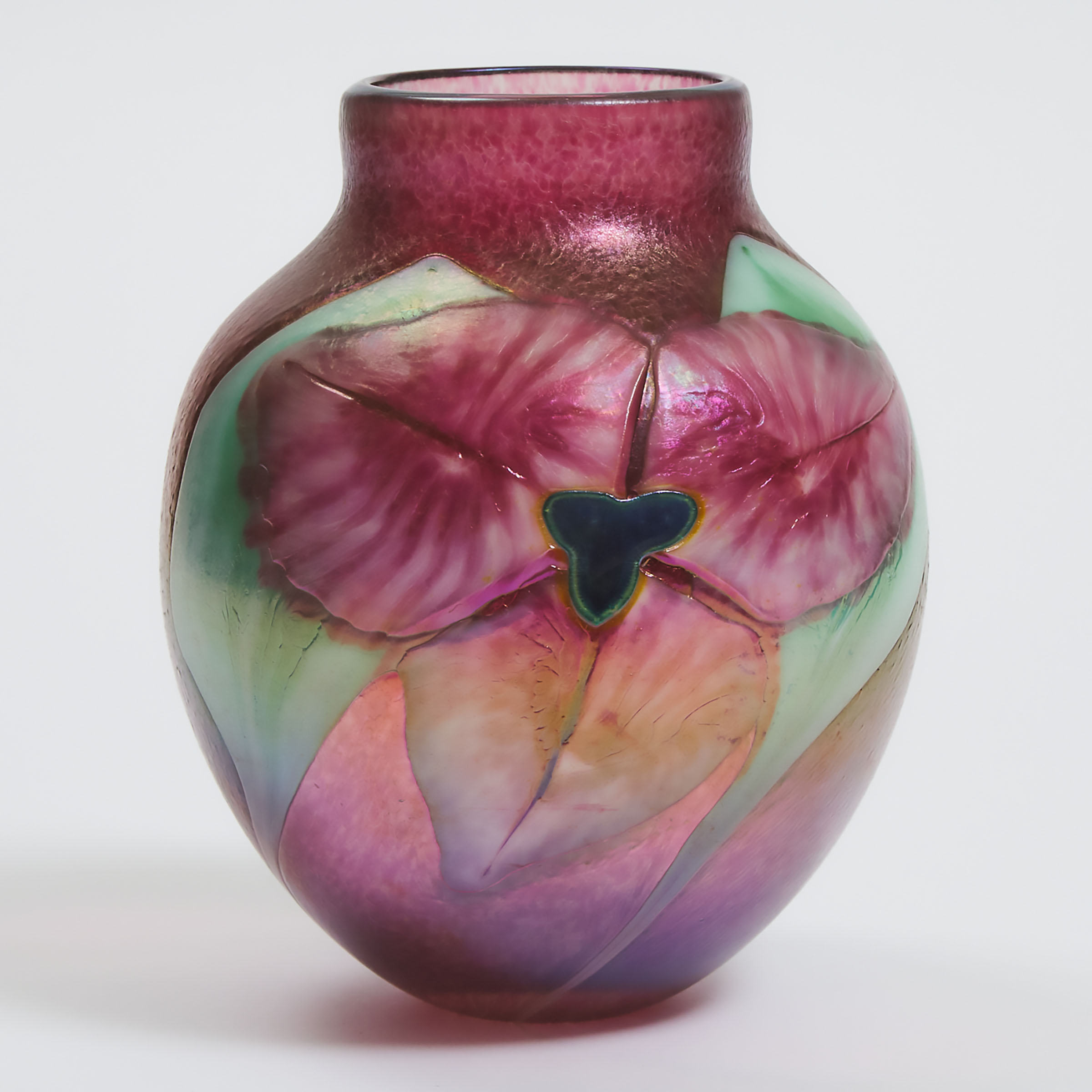 Robert Held (American-Canadian, b.1943), Iridescent Glass Vase, 20th century