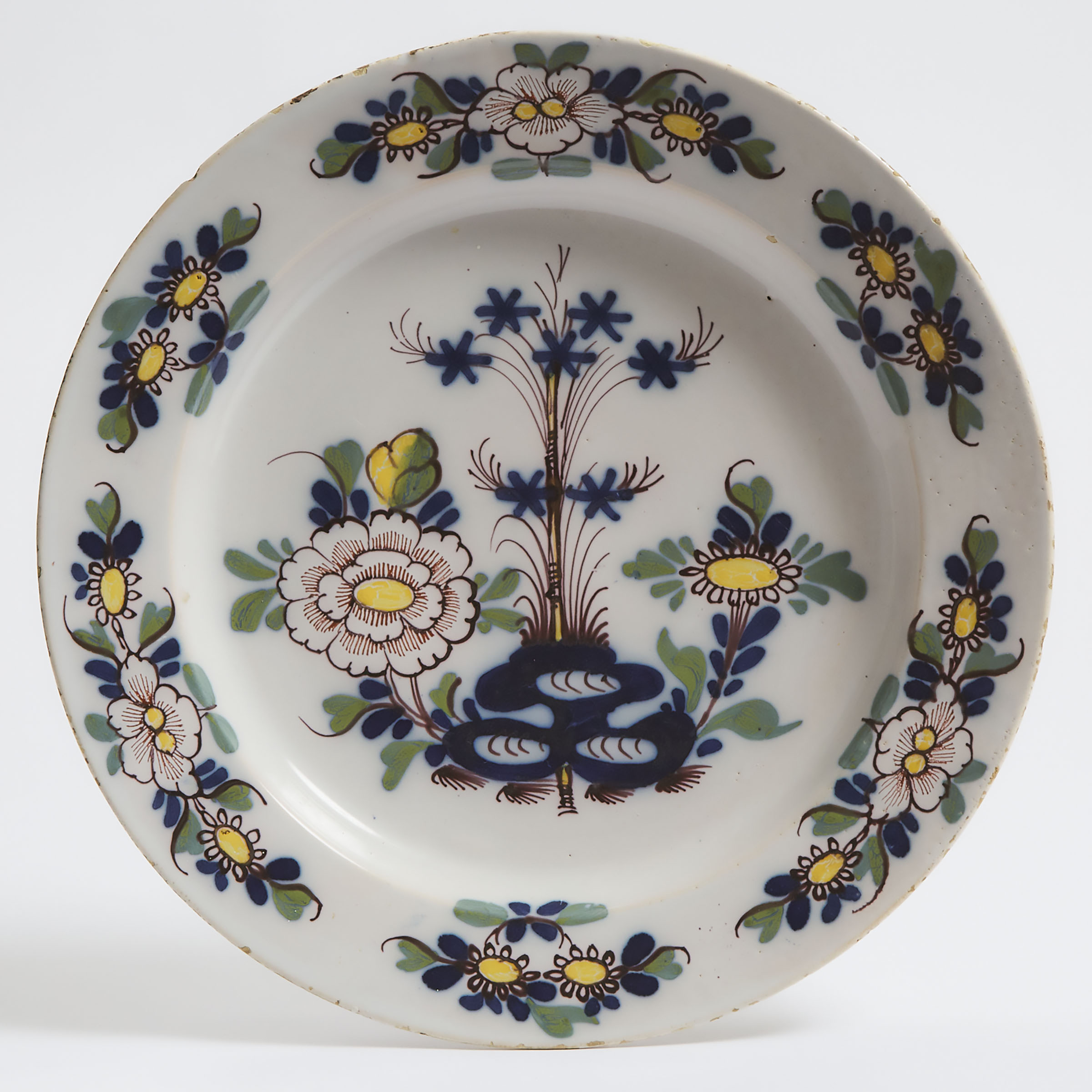 Continental Delft Polychrome Charger, 19th century