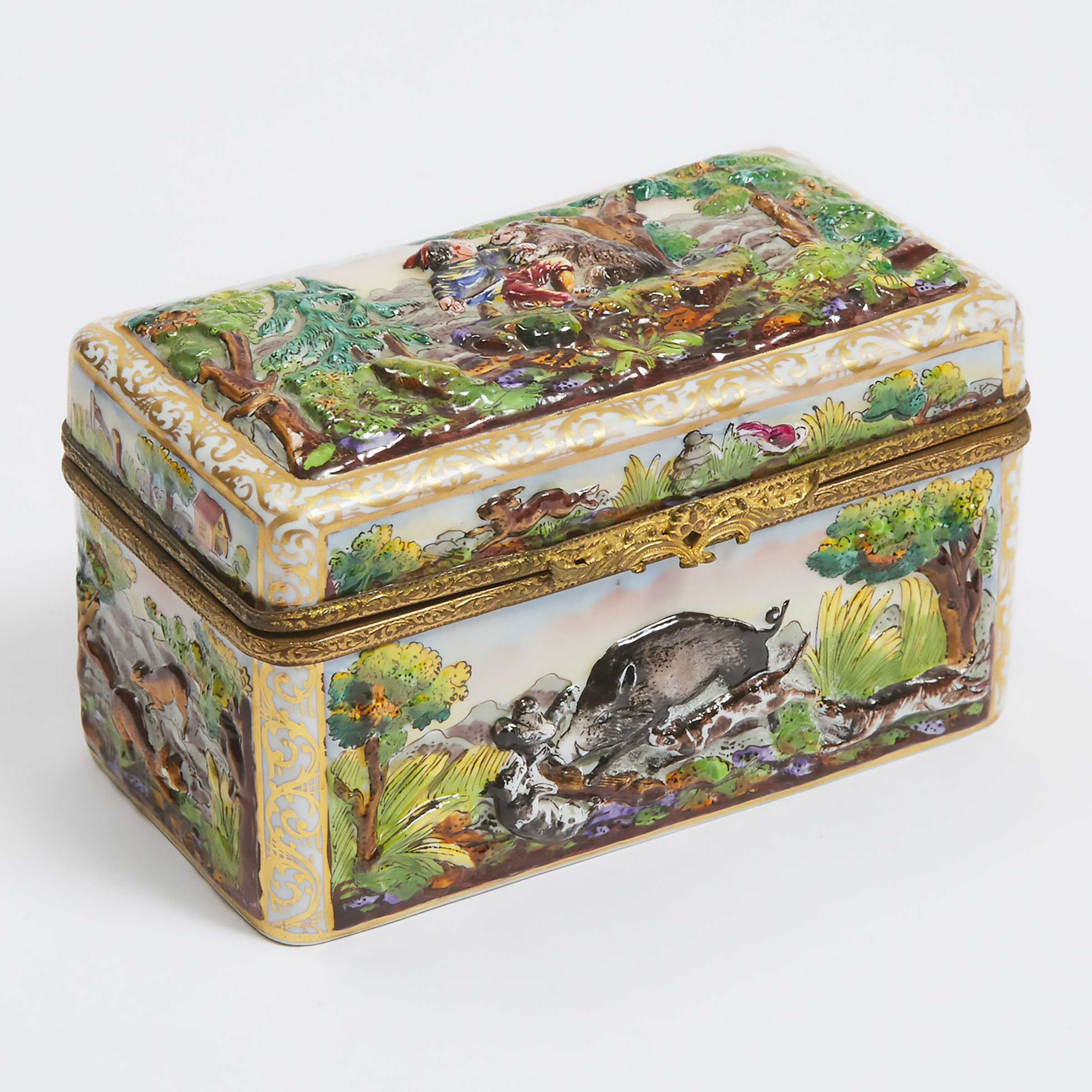 'Naples' Rectangular Small Casket, late 19th/early 20th century