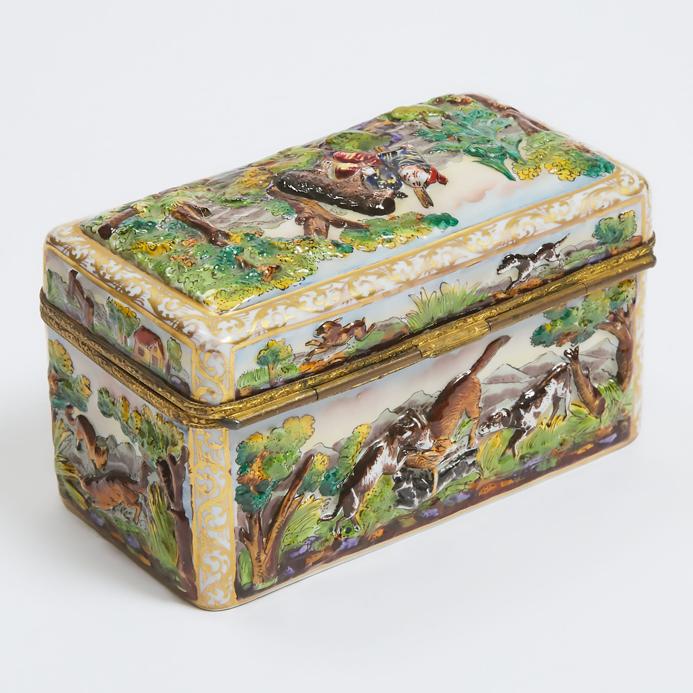 'Naples' Rectangular Small Casket, late 19th/early 20th century